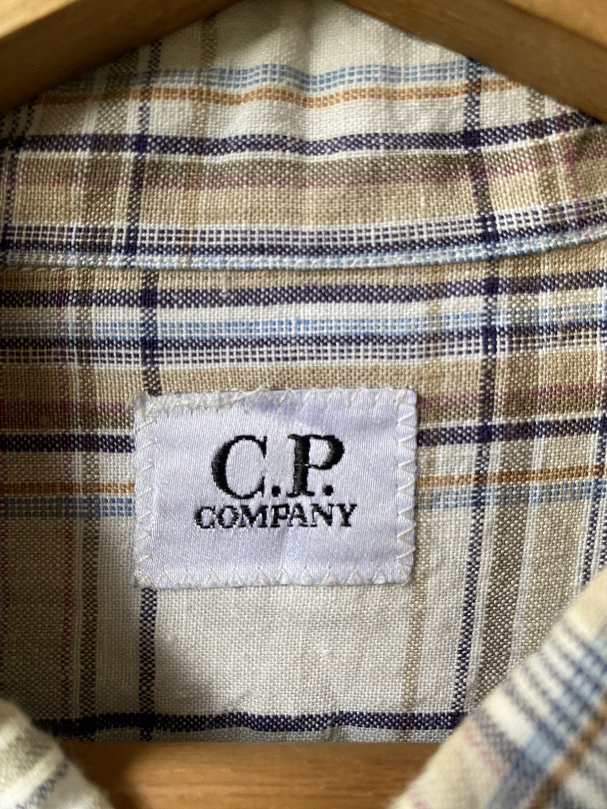 Vintage C.P Company Tartan Design Zipper Button Up Shirt