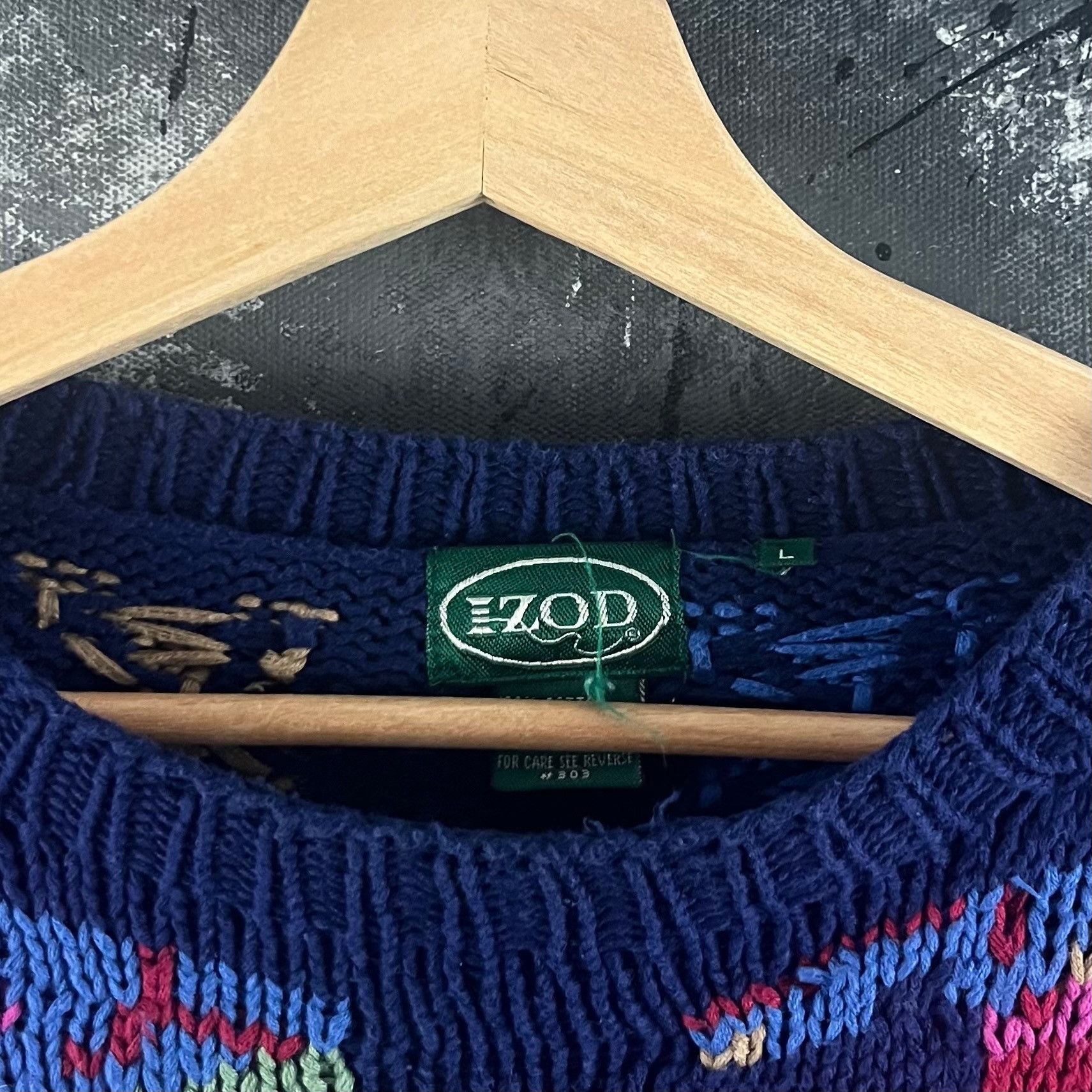 Izod × Vintage Vintage 90’s Izod Flowers sweaters Size US L / EU 52-54 / 3 - 3 Thumbnail