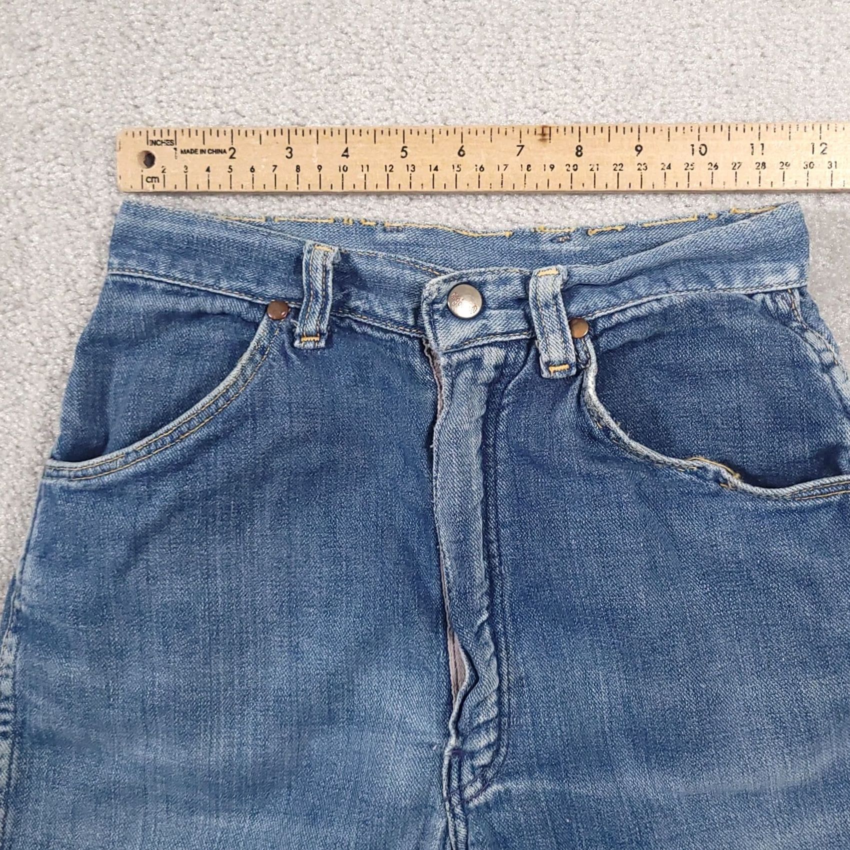 Wrangler VINTAGE Wrangler Sanforized Blue Bell 50s 60s Jean Shorts Womens Misses 12 USA FLAW Size 40" / US 18 - 5 Thumbnail