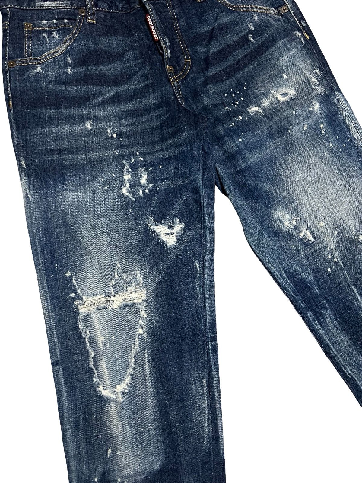 Dsquared2 Dsquared2 stretch-cotton distressed finish cropped jeans Size US 40 / EU 56 - 3 Thumbnail