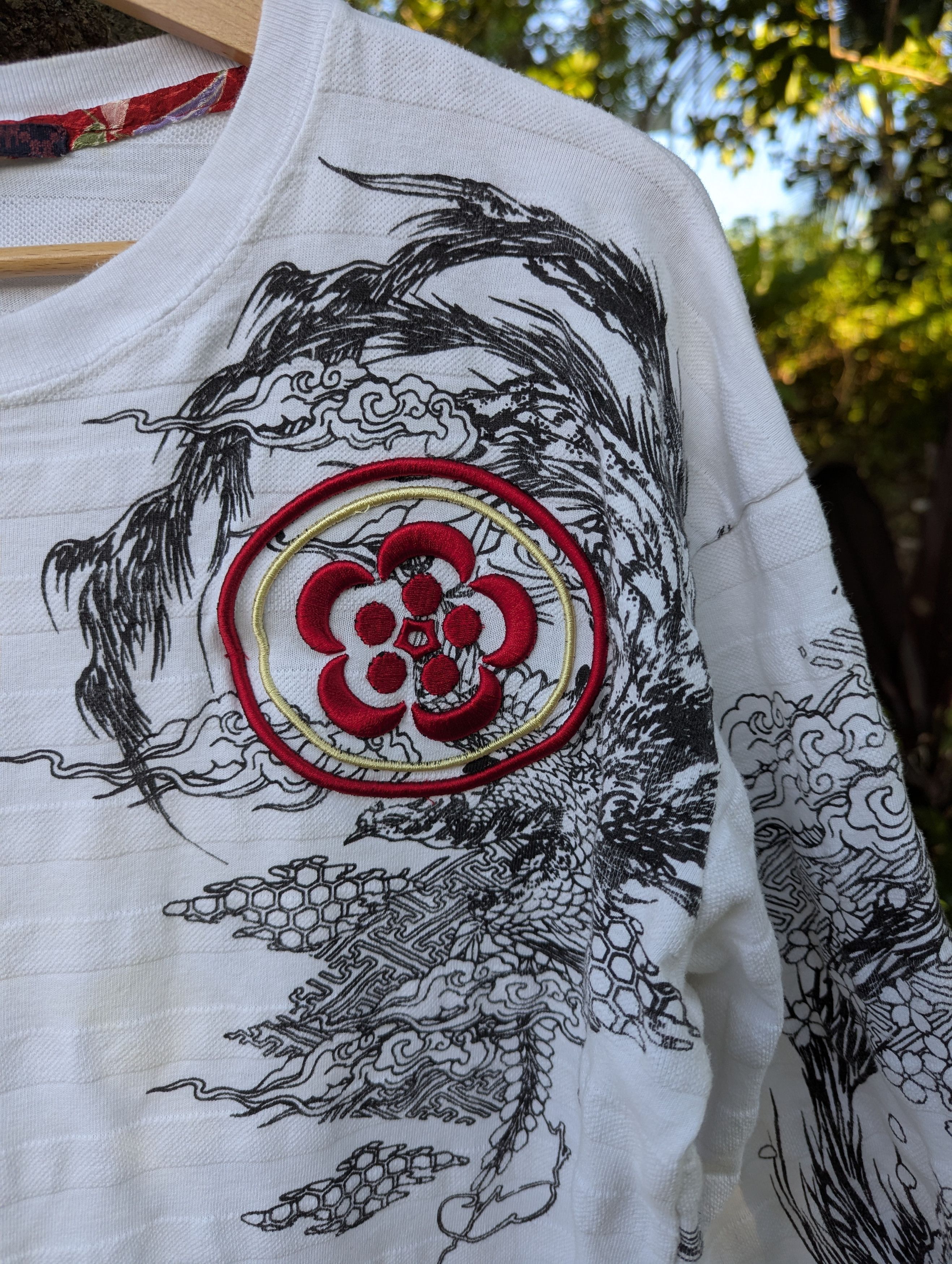 Japanese Brand Sukajan Phoenix Tshirt Long Sleeve Yakuza Gangster Size US XL / EU 56 / 4 - 4 Thumbnail