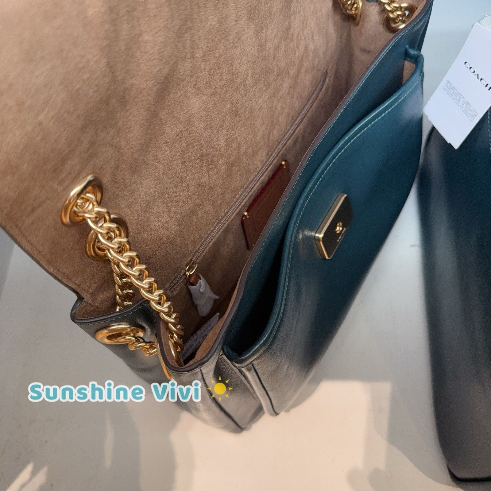 Coach NWT Coach Elodie Crossbody Bag leather CCF09 DARK TEAL Size ONE SIZE - 6 Thumbnail