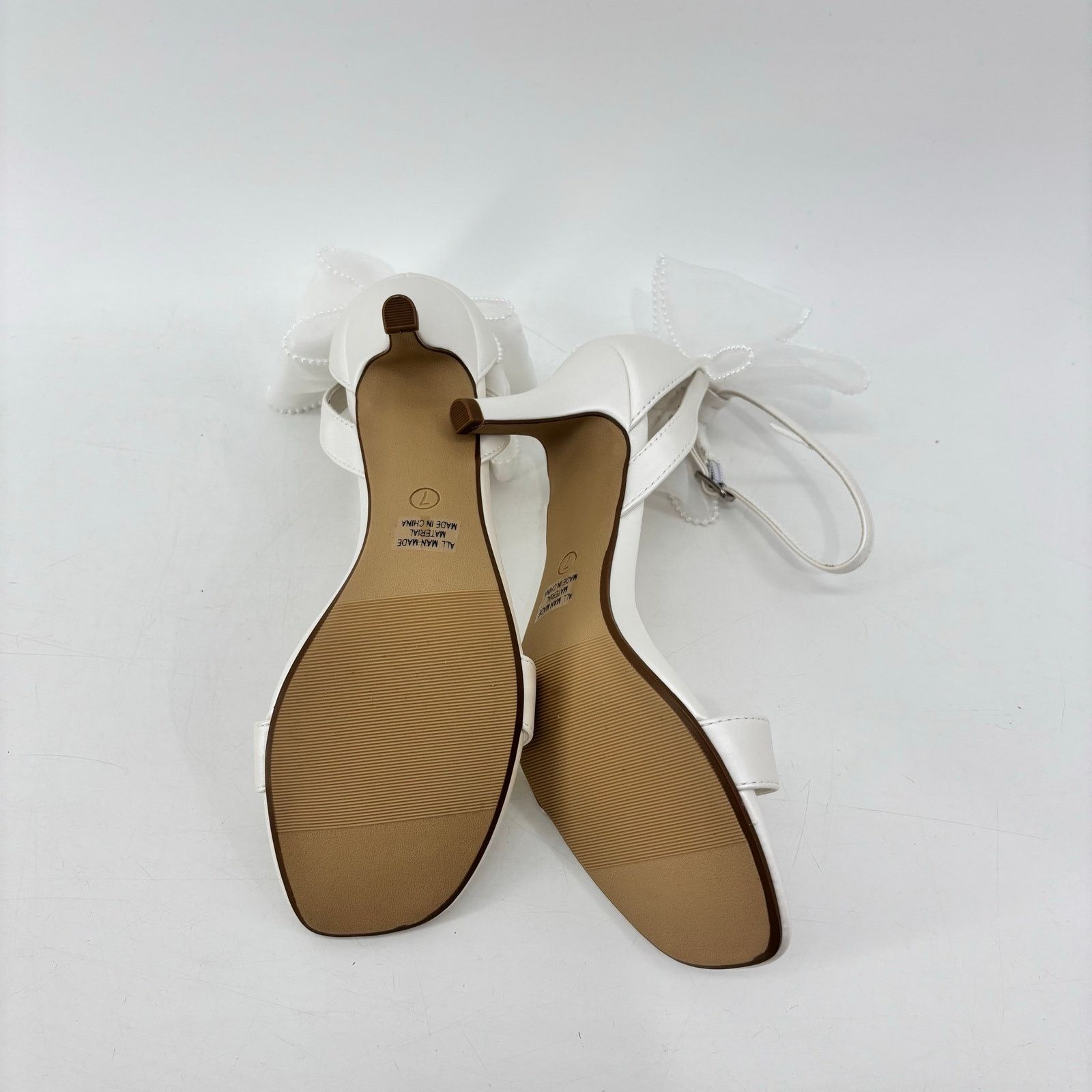 Other White Womens Sz 7 Wandals Heels Wedding Romantic Bride Party Size US 7 / IT 37 - 11 Thumbnail