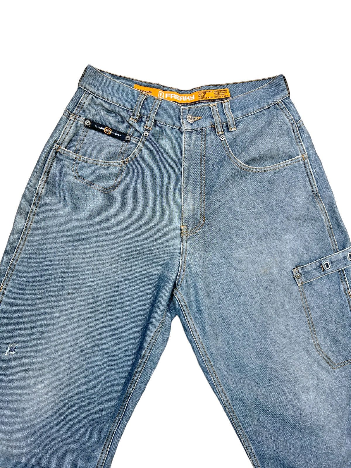 JNCO Y2K Freaky Massive Multipocket Baggy Boxy Denim Jeans 31 Size US 31 - 4 Thumbnail