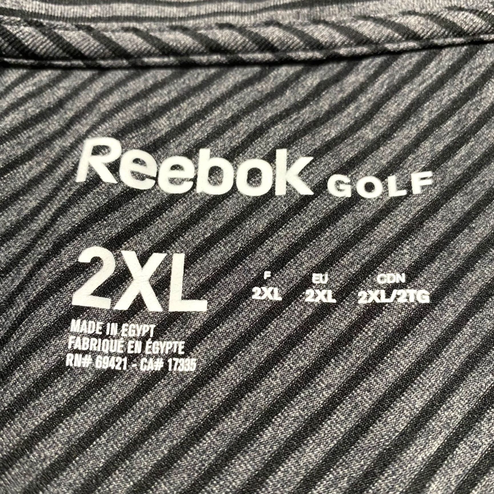Reebok Reebok Polo Shirt 2XL Mens Gray Striped Short Sleeve Golf Outdoor Athletic Size US XXL / EU 58 / 5 - 3 Thumbnail
