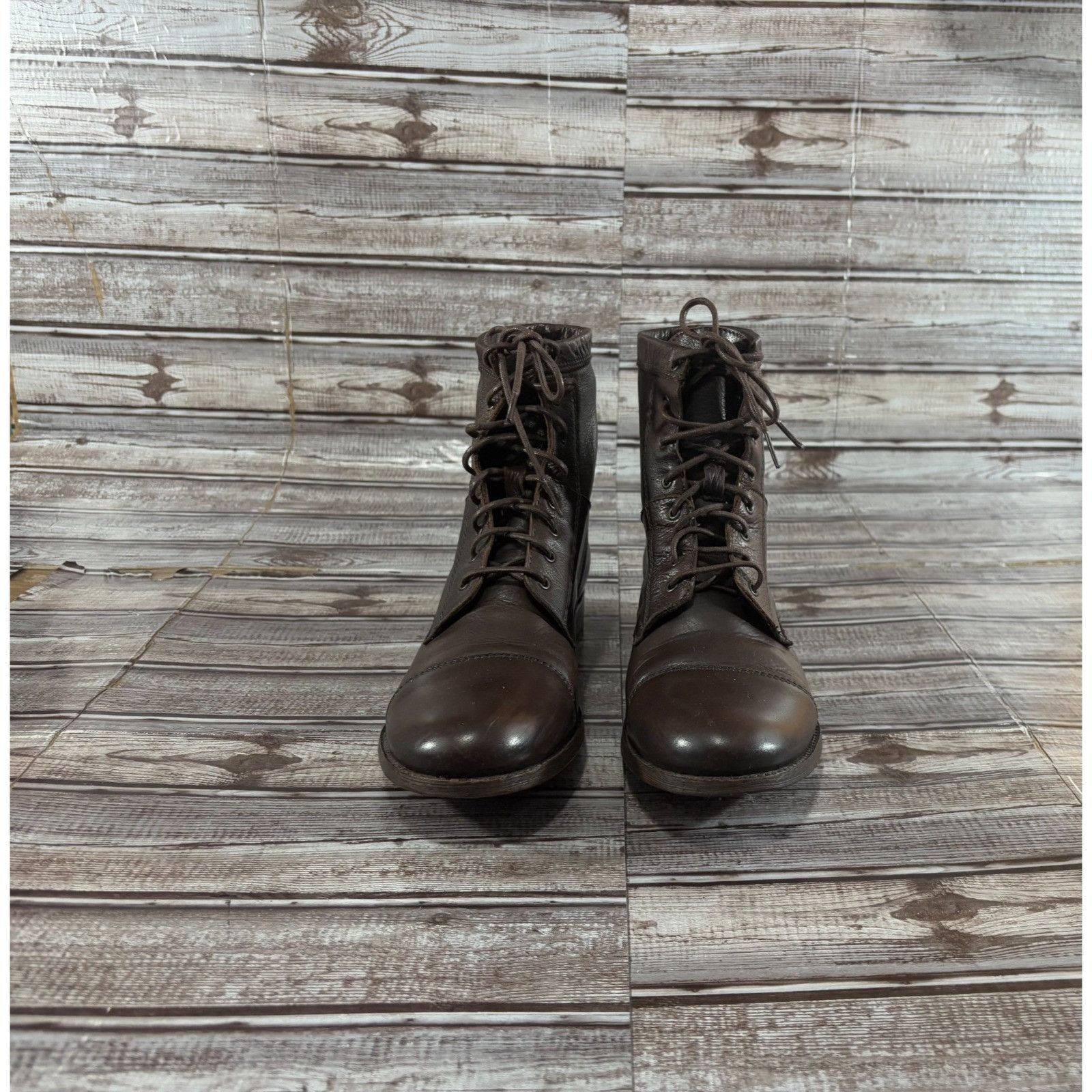 Frye Frye Erin 74312 lace up ankle leather boots size 8.5 color b Size US 8.5 / IT 38.5 - 2 Thumbnail