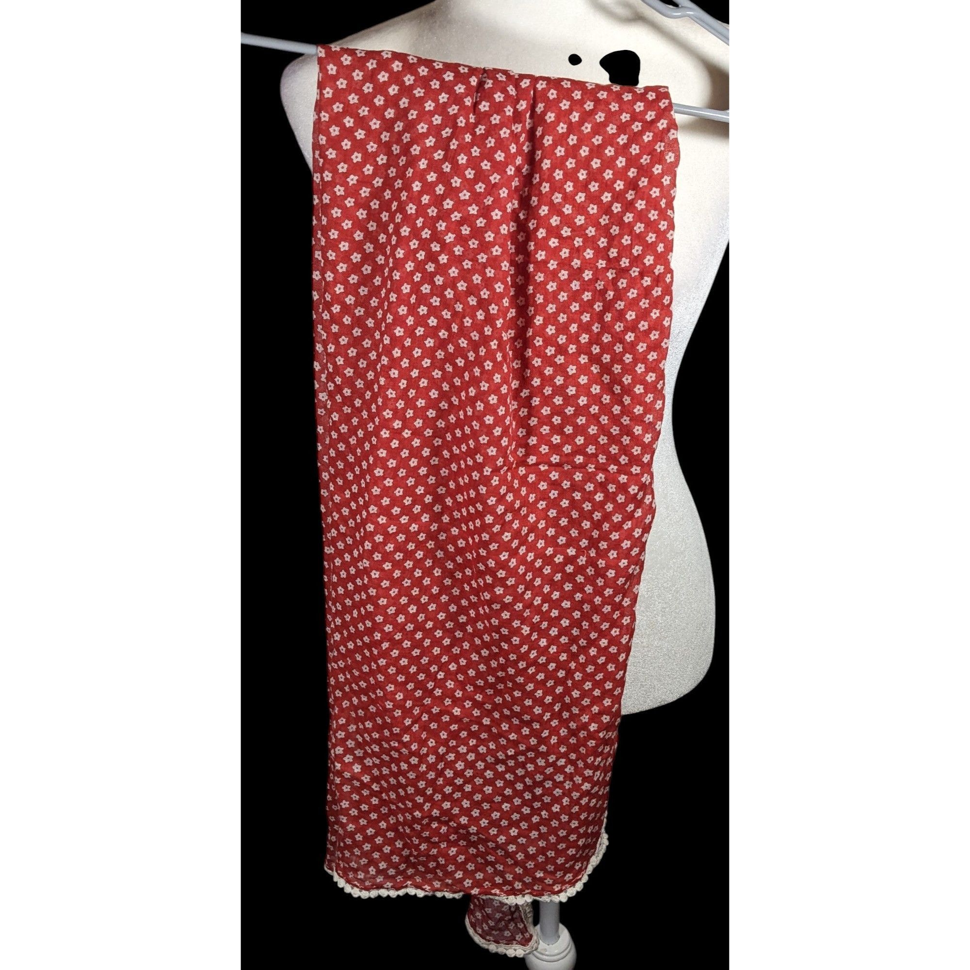 Other Rustic Cottagecore Floral Print Red And White Start With Cro Size ONE SIZE - 4 Thumbnail
