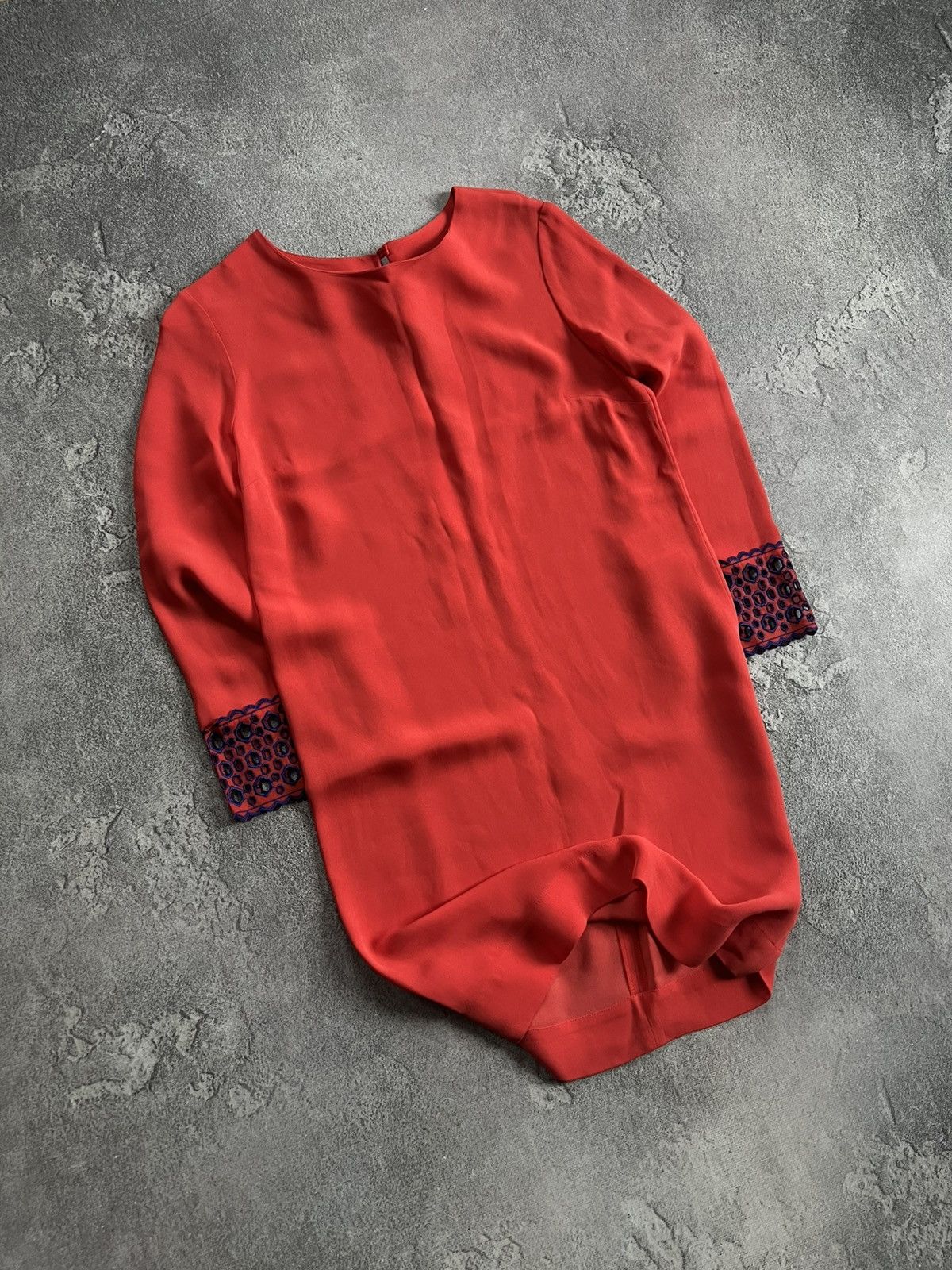 Sandro Womens Sandro Paris Red Long Sleeve Dress Size 2 Shift Dress Size S / US 4 / IT 40 - 2 Thumbnail