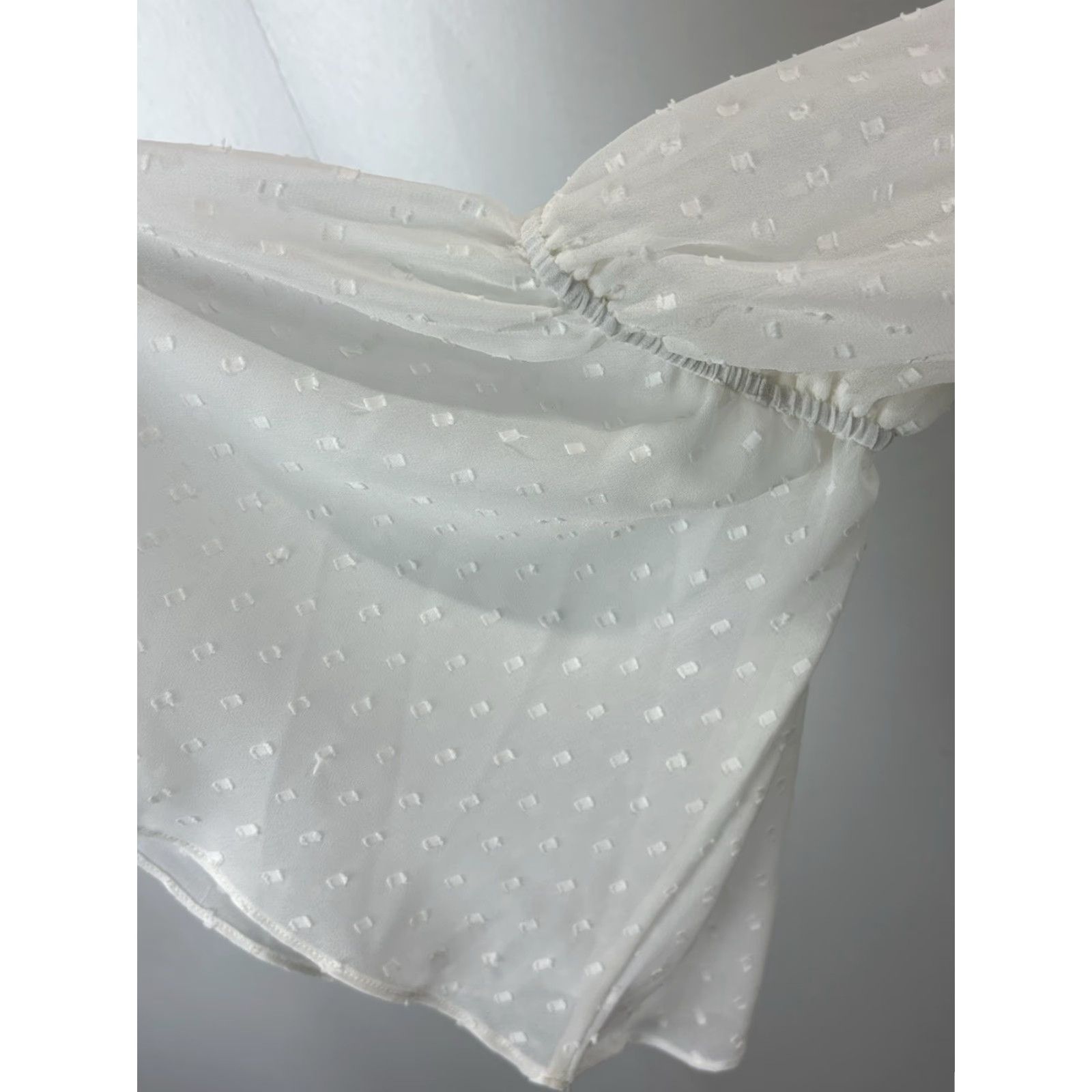 Free People VINTAGE Free People Sheer Lace Top Blouse Women Small White Flared Sleeve Bohemian Size S / US 4 / IT 40 - 6 Thumbnail