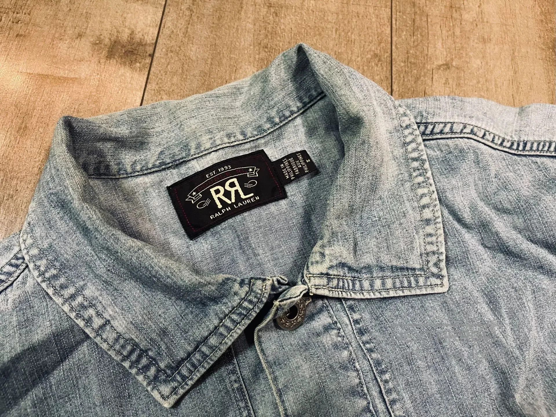 RRL Ralph Lauren RRL Vintage Washed Denim Jacket Shirt. Size US M / EU 48-50 / 2 - 3 Thumbnail