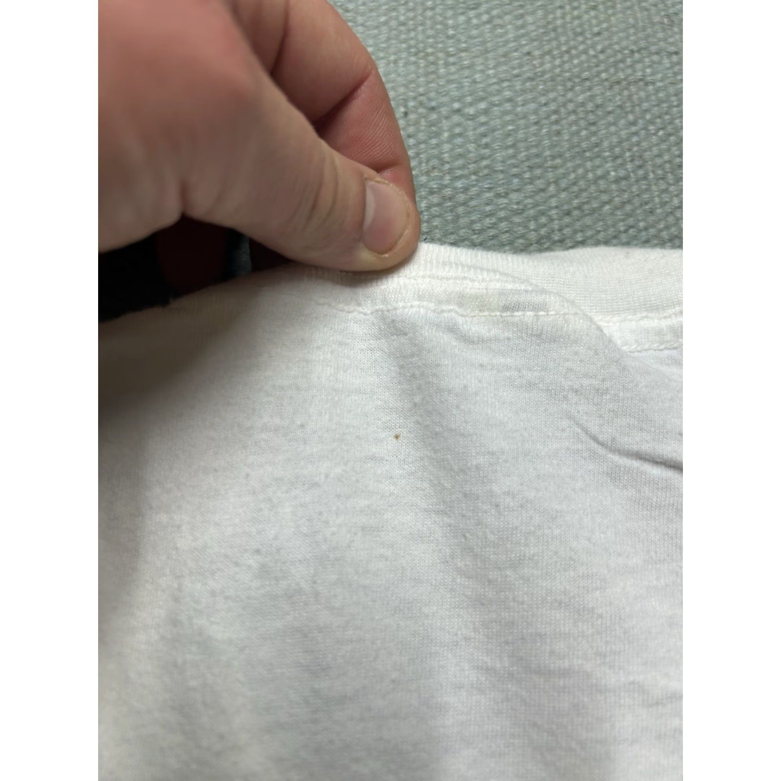 Jockey VINTAGE Jockey T-Shirt White Large USA Men's Cotton Single Stitch Blank Shirt Size US L / EU 52-54 / 3 - 7 Thumbnail