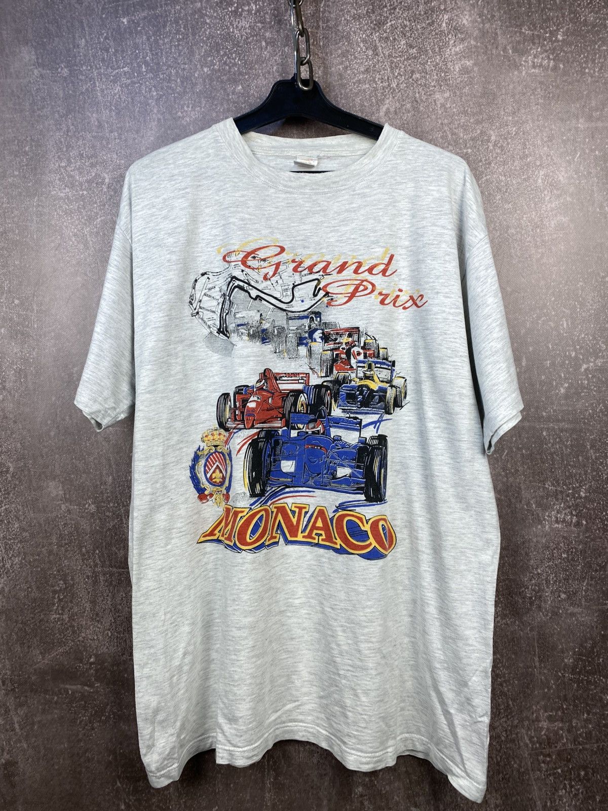 Formula 1 Vintage 90s Grand Prix Monaco Racing F1 Tee T-shirt Size US L / EU 52-54 / 3 - 1 Thumbnail