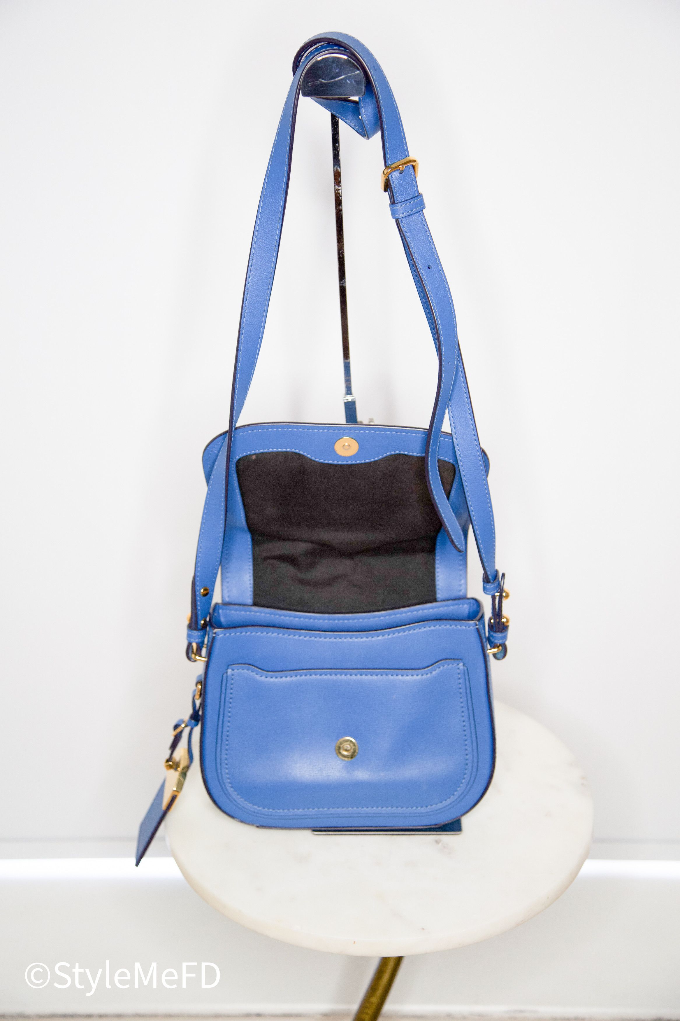 Marc Jacobs Marc Jacobs “Mini Rider” Saddle Cross Body Bag in Blue Size ONE SIZE - 4 Thumbnail