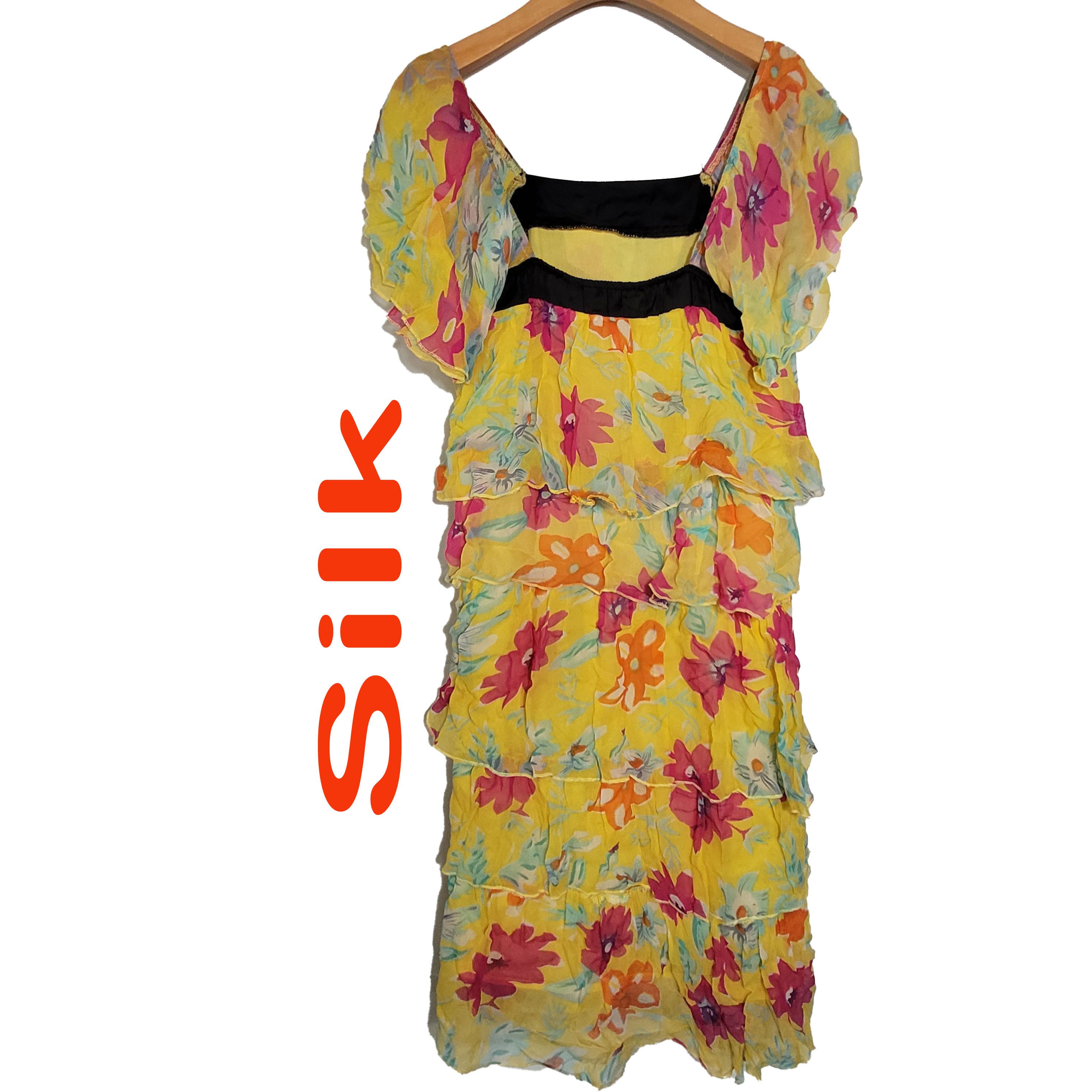 Other Women's Silk Short Sleeve Shirt Layered Dress SDB547 Size XXS / US 00 / IT 34 - 1 Thumbnail