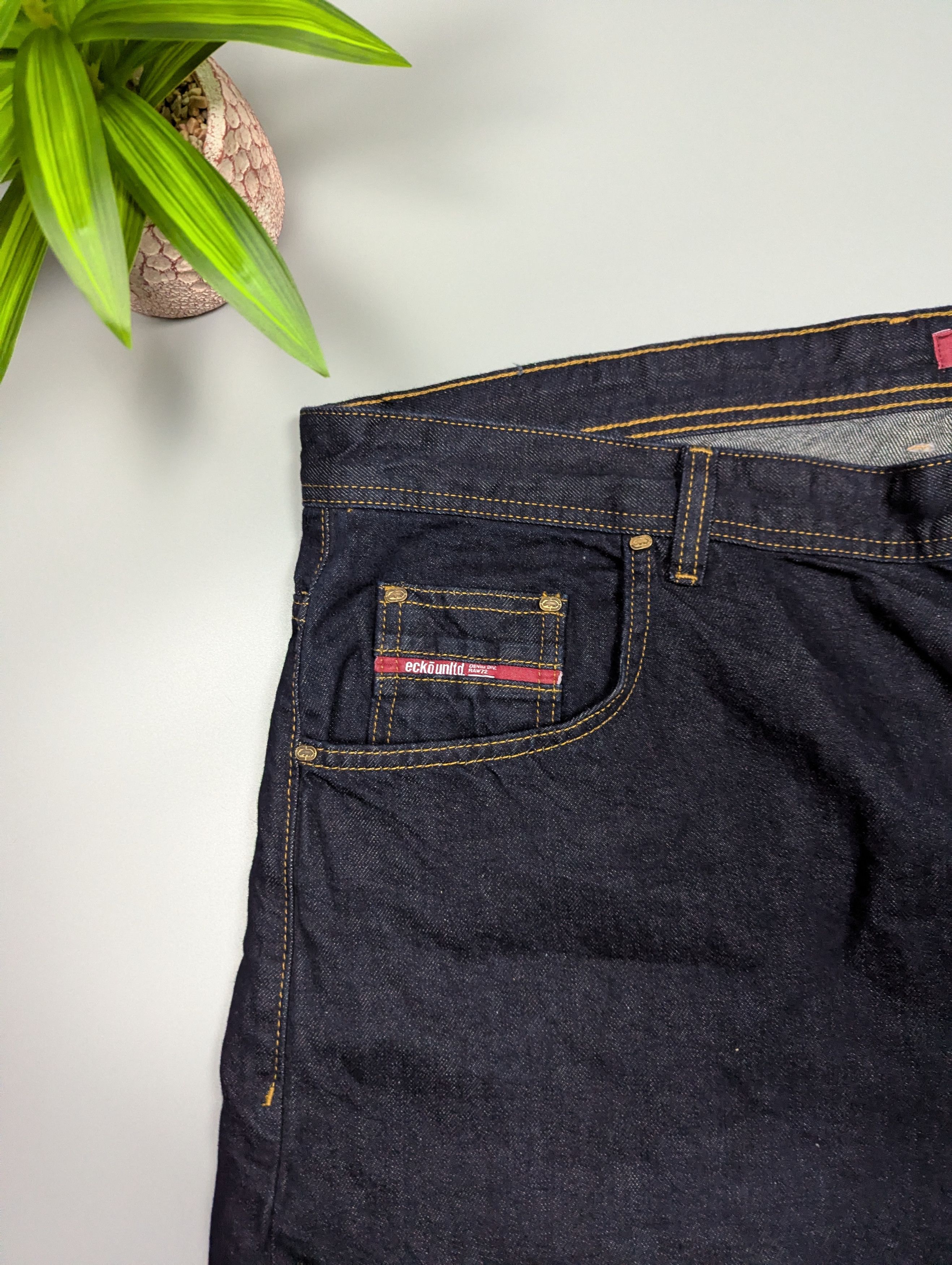 Ecko Unltd. NEW! Y2K Ecko Unltd Baggy Jeans Mens W44 L34 Size US 44 / EU 60 - 15 Thumbnail