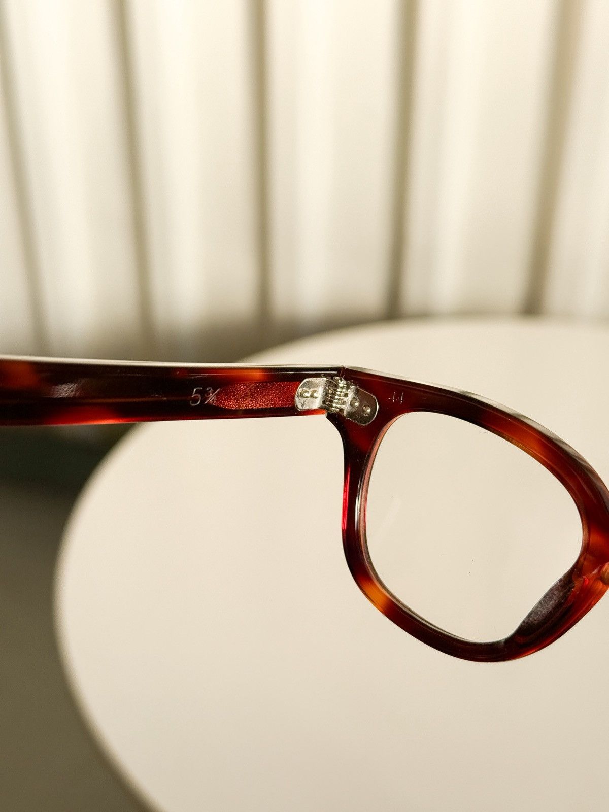 Vintage Vintage Amber Tortoise Eyeglasses Tart Arnel Style 44-22 5¾ Size 44 - 15 Thumbnail