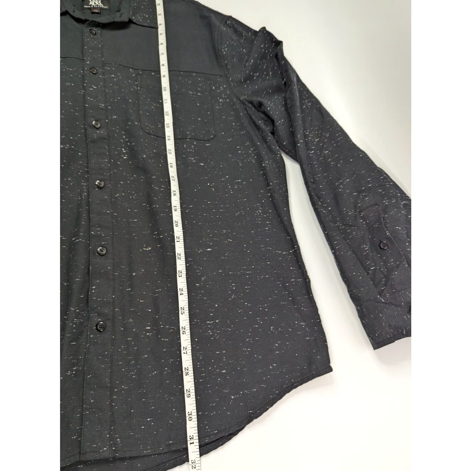 Vintage VINTAGE Rock & Republic Cotton Shirt Long Sleeve Black XL Men Button-Up Size US XL / EU 56 / 4 - 5 Thumbnail
