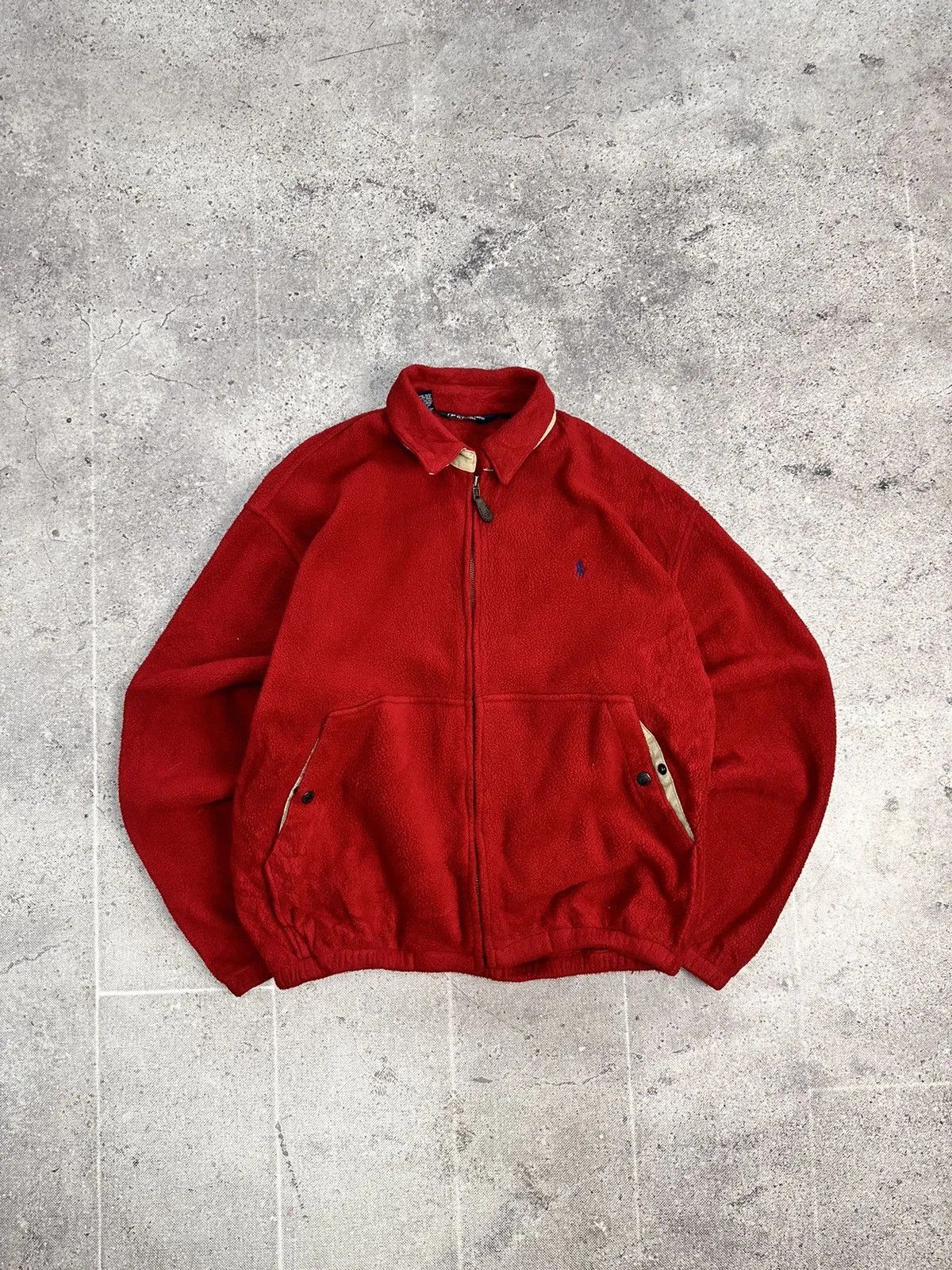 RRL Ralph Lauren Vintage Polo Ralph Lauren fleece Jacket full zip Distressed Size US M / EU 48-50 / 2 - 2 Thumbnail