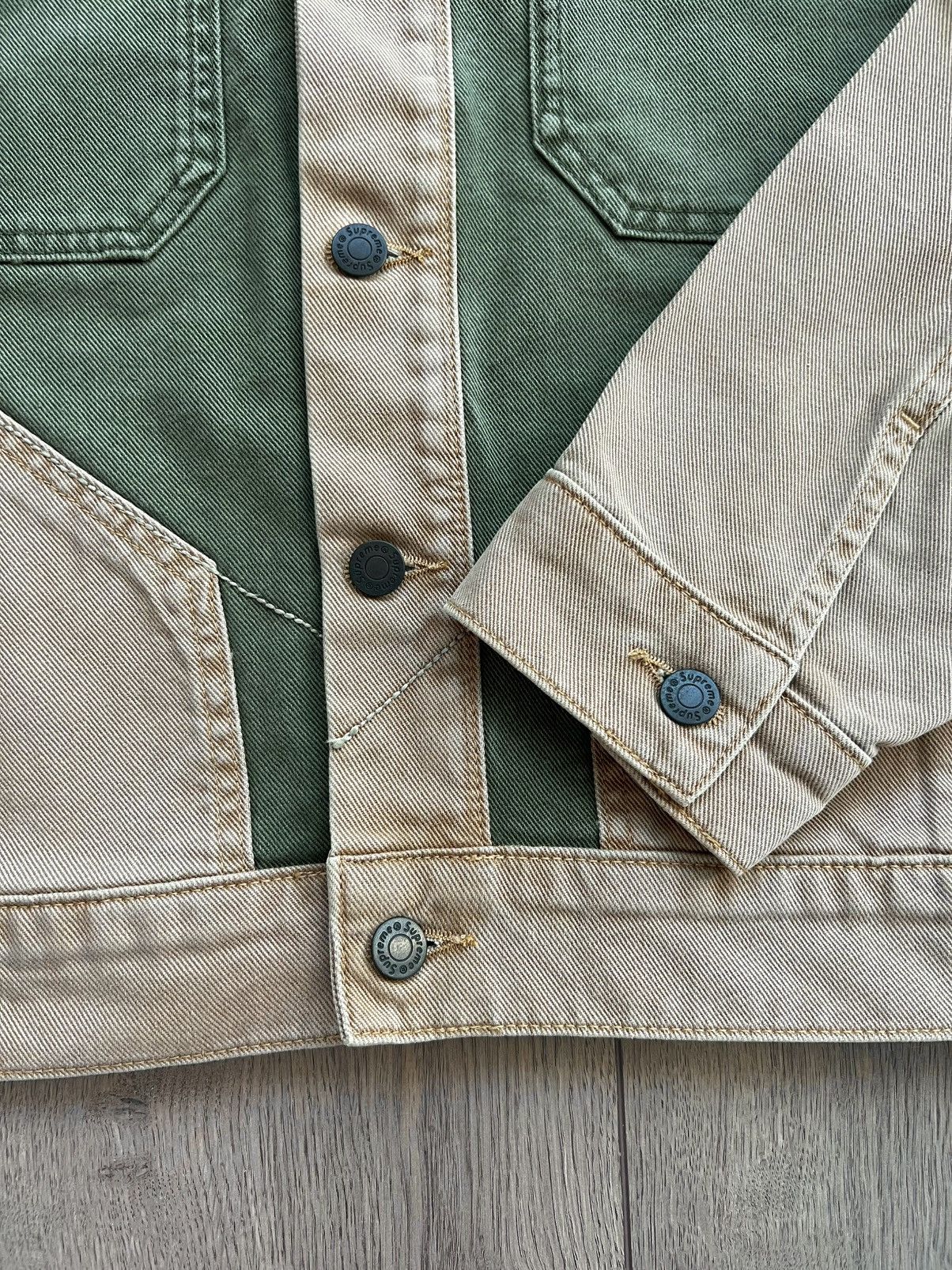 Supreme Supreme 2-Tone Paneled Denim Jacket "Brown" Medium Size US M / EU 48-50 / 2 - 7 Thumbnail