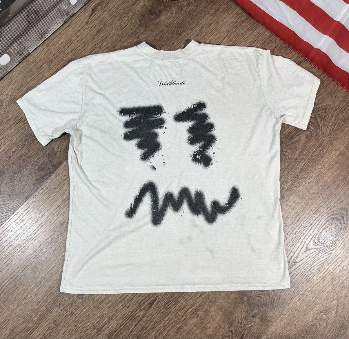 Vintage Vintage Worldwide Distressed Graffiti T Shirt Size US XXL / EU 58 / 5 - 10 Thumbnail