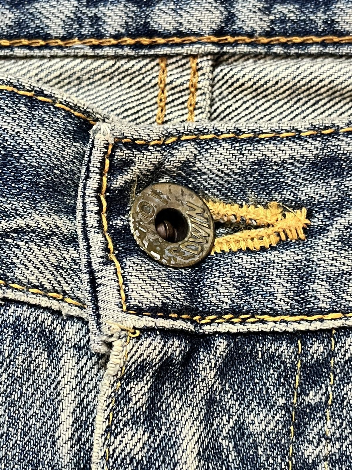 Edwin Vintage Edwin 101F Flare Faded Distressed Denim Size US 30 / EU 46 - 11 Thumbnail