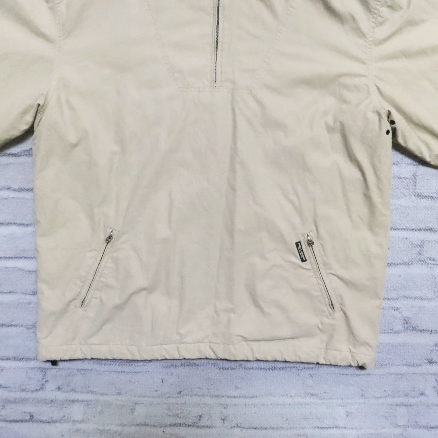 Polo Ralph Lauren VINTAGE Polo Sport Ralph Lauren Pullover Jacket L Brown 90s Mens Quilted Wool Quarter Zip Size US L / EU 52-54 / 3 - 3 Thumbnail