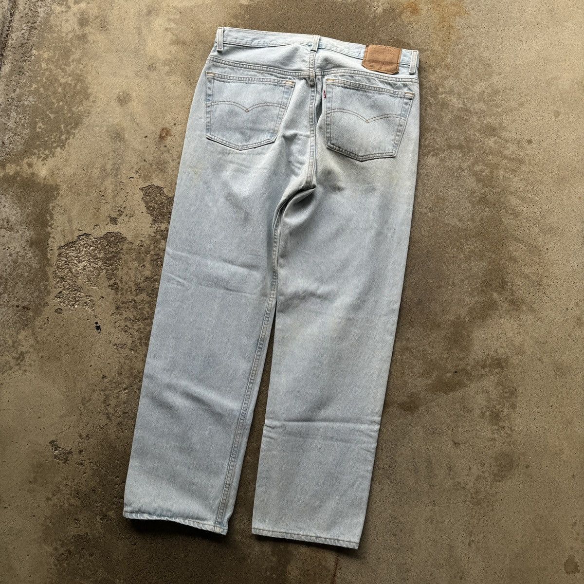 Levi's 90s Levi's 501 Thrashed Faded Jeans USA ERD Grunge Chrome Size US 35 - 10 Thumbnail