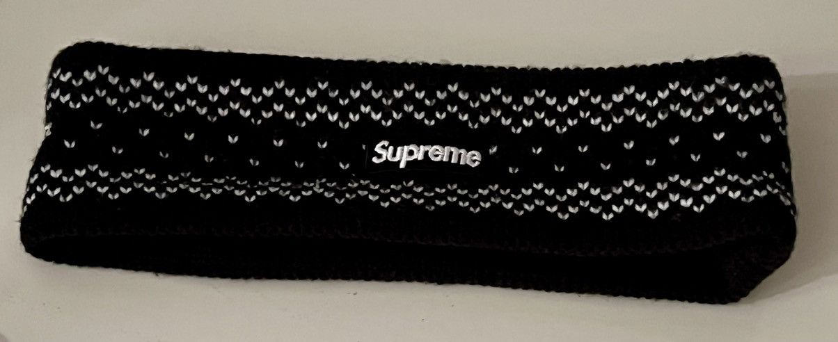New Era × Supreme Authentic Supreme New Era Arc Logo headband black FW17 os Size ONE SIZE - 3 Thumbnail
