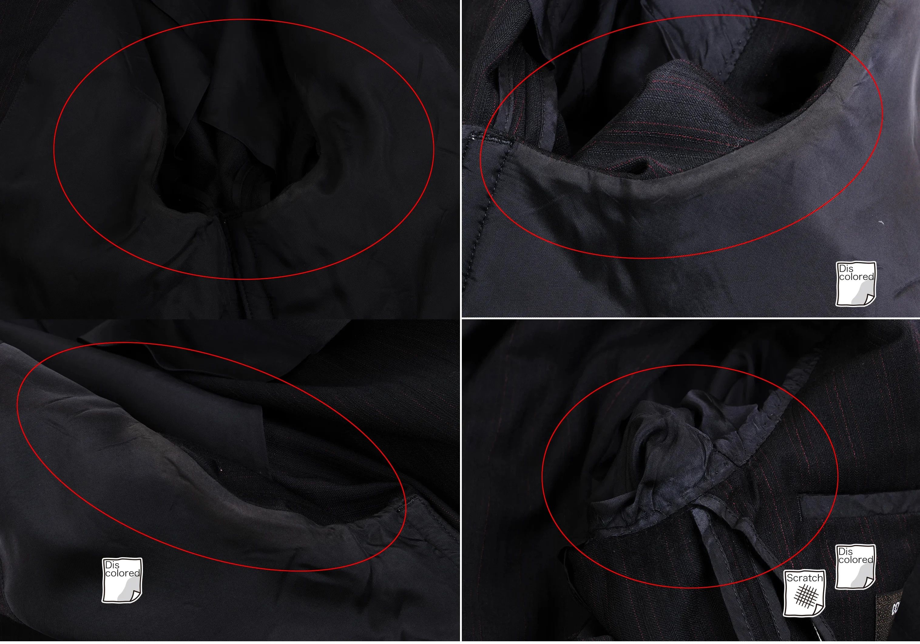 Comme des Garcons Homme Plus Layered Stripe Jacket in Black and Red, Size XS Size US XS / EU 42 / 0 - 17 Thumbnail