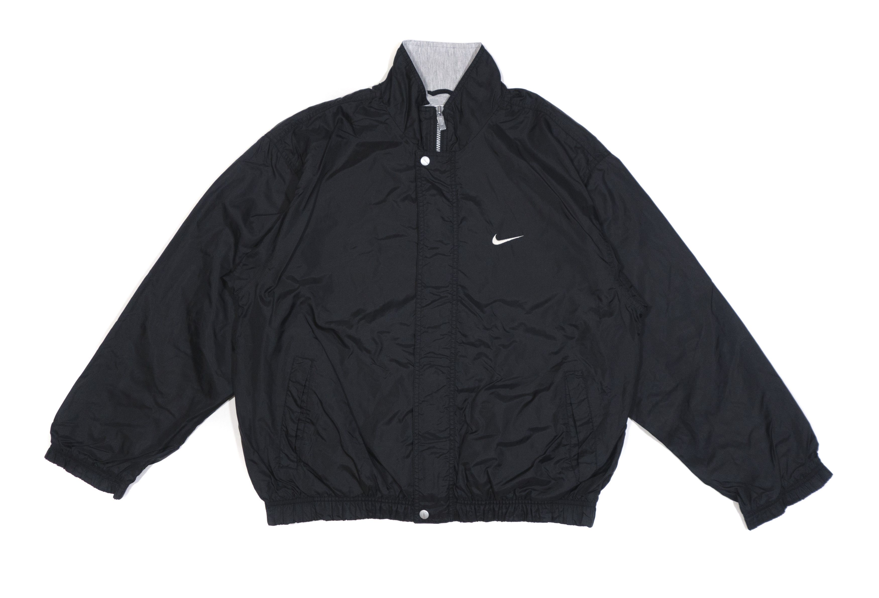 Nike 90S Swoosh Logo Nylon Bomber Size US L / EU 52-54 / 3 - 1 Thumbnail