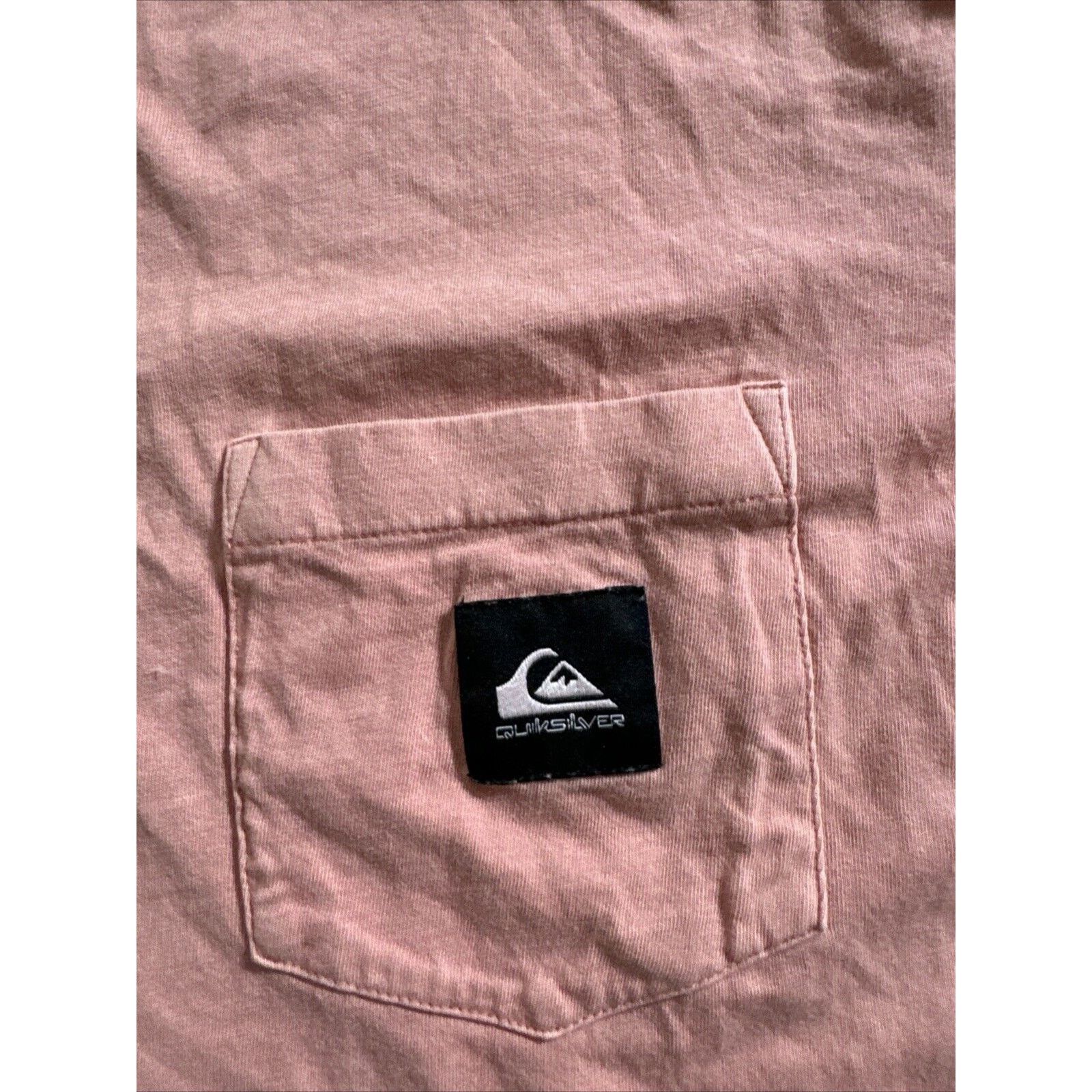 Quiksilver Quiksilver Mens T Shirt Short Sleeve Pink Front Pocket Size US XL / EU 56 / 4 - 3 Thumbnail