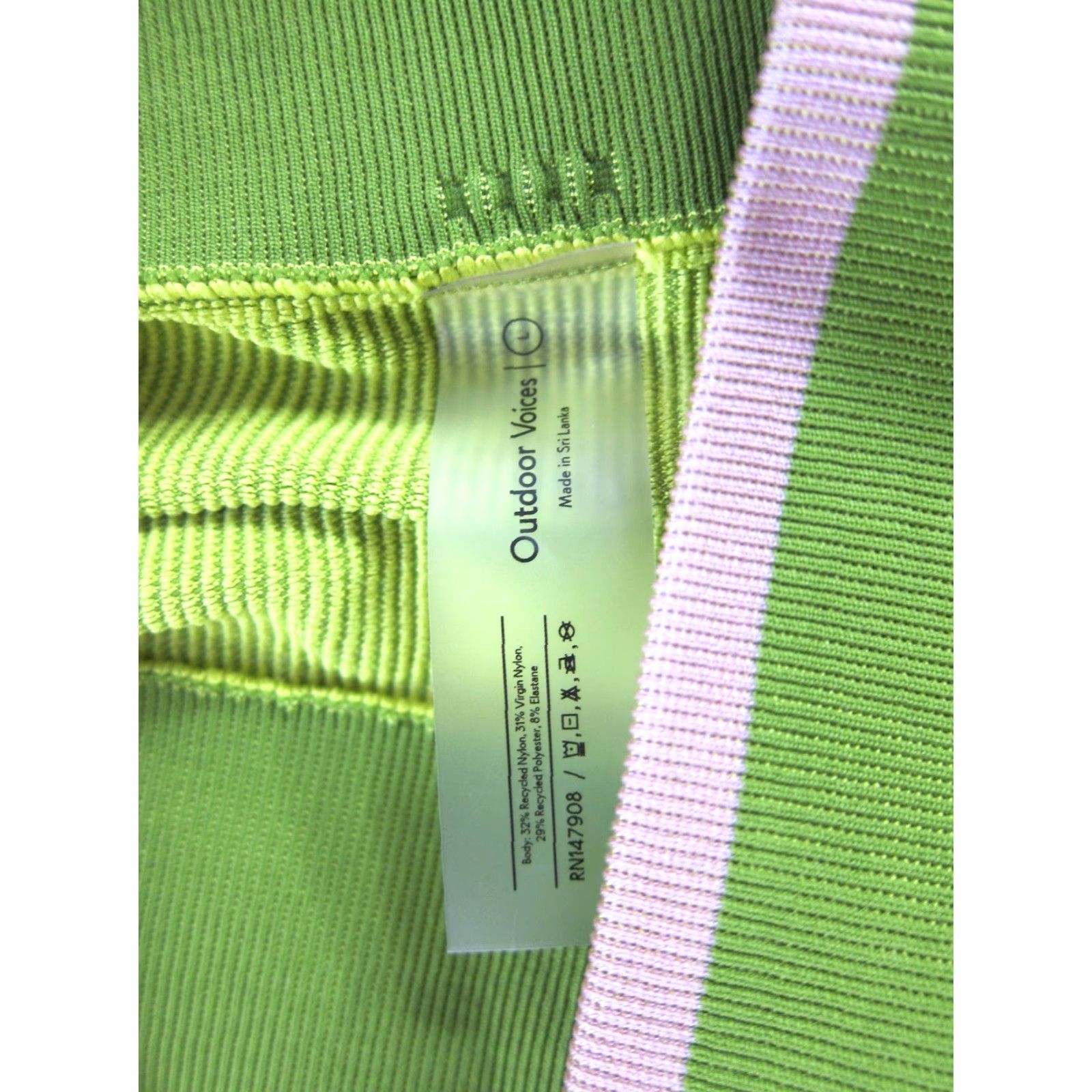 Outdoor Voices Outdoor Voices Pants L Womens Stretch Gym Run Yoga Workout Lime Green Pink Large Size 36" / US 14 / IT 50 - 3 Thumbnail