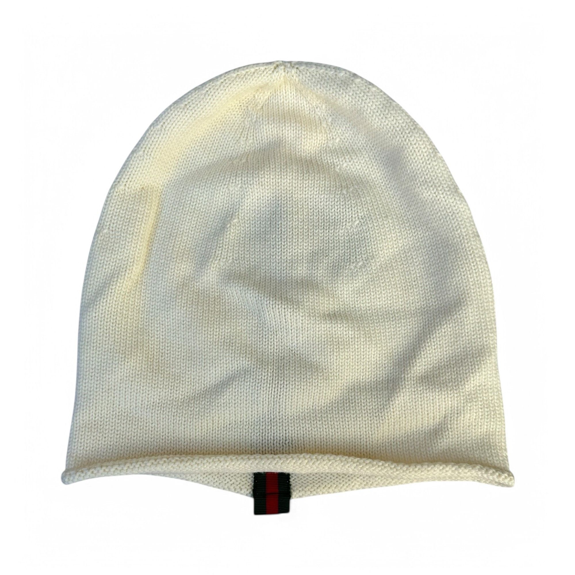 Gucci Gucci Beanie Winter Hat Beige Web Knit Logo Classic 