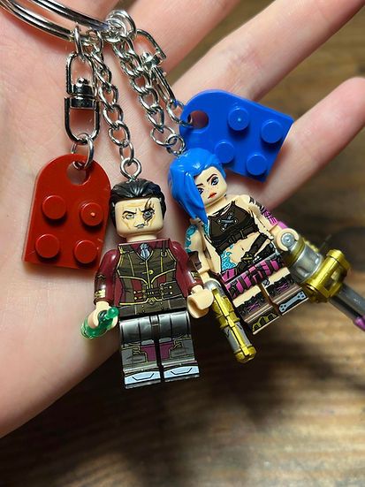 Cartoon Network × Handmade irritated studio arcane jinx silco anime keychain minifigure Size ONE SIZE - 3 Thumbnail