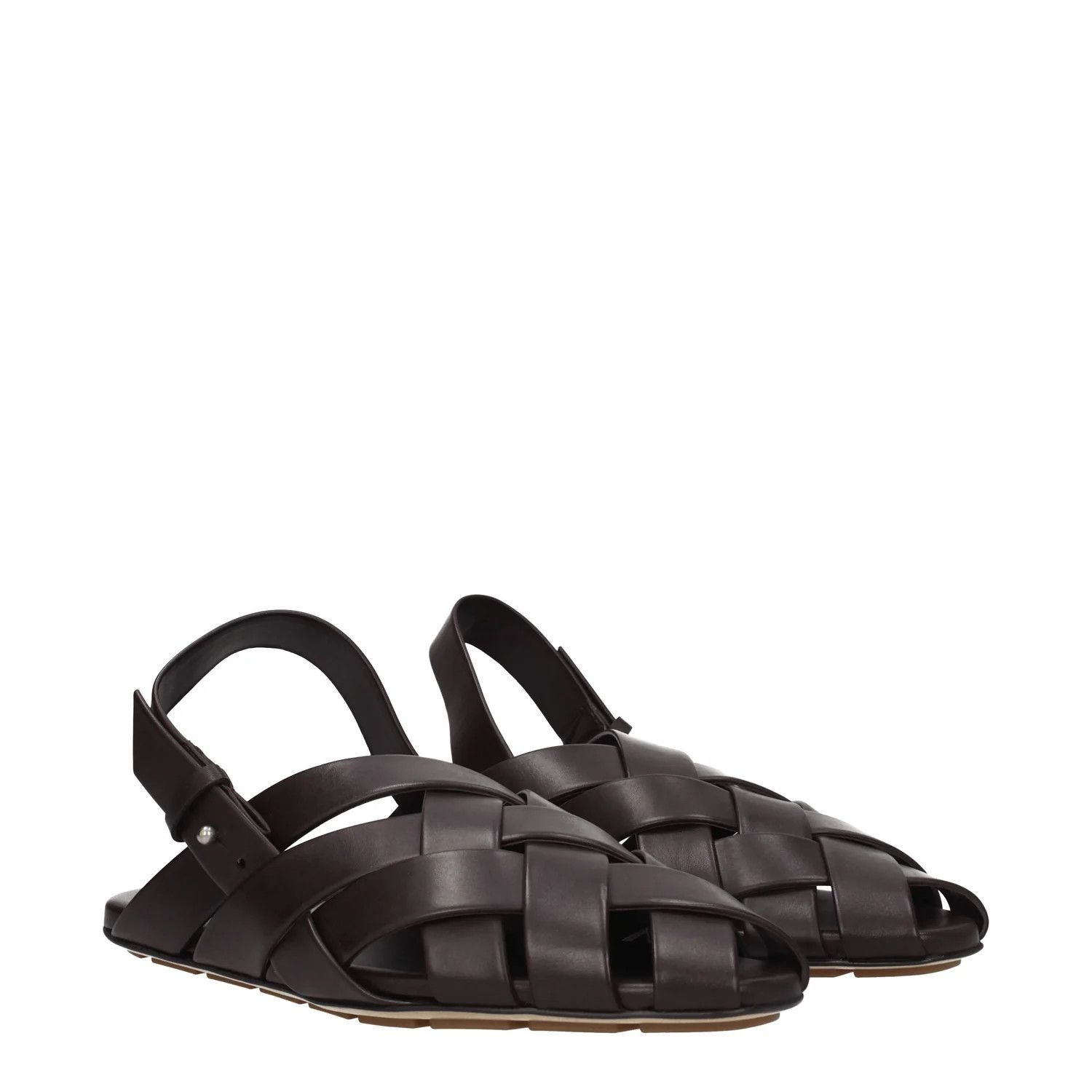Bottega Veneta ob1o1e0325 Leather Slippers in Chocolate Brown Size US 6 / EU 39 - 2 Thumbnail