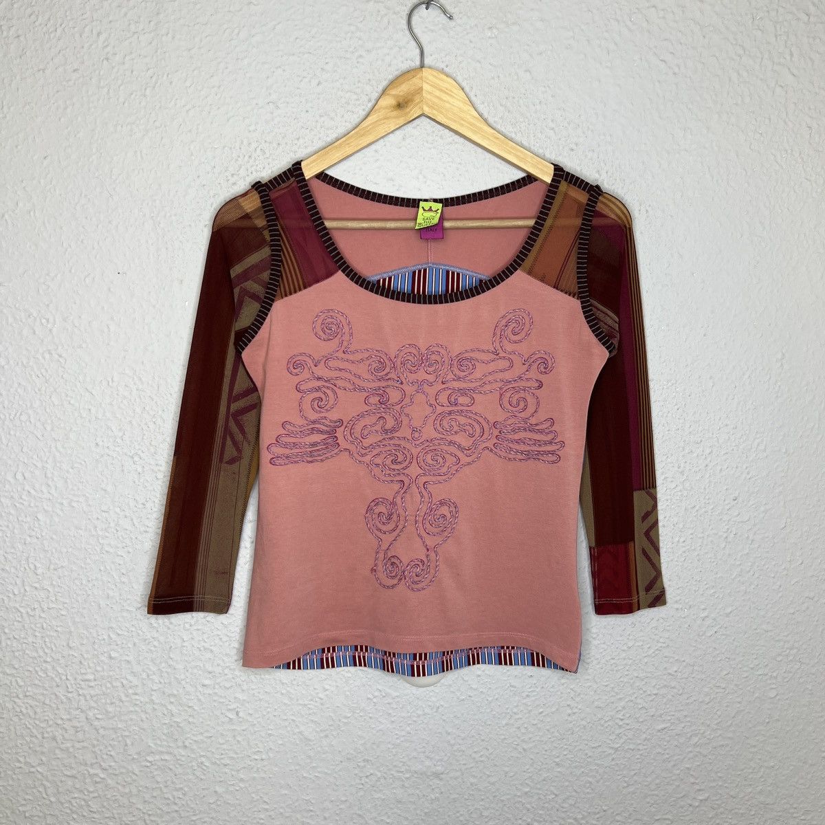Japanese Brand SAVE THE QUEEN mesh top engraving like jean paul gailtier Size L / US 10 / IT 46 - 2 Thumbnail