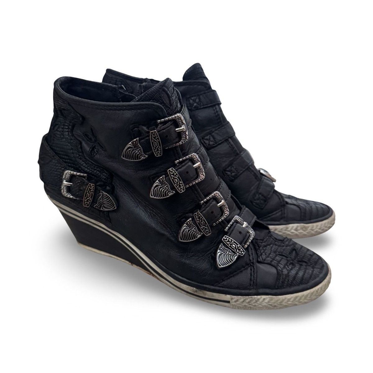 ASH ASH western buckle wedge sneakers Size US 7 / IT 37 - 1 Thumbnail