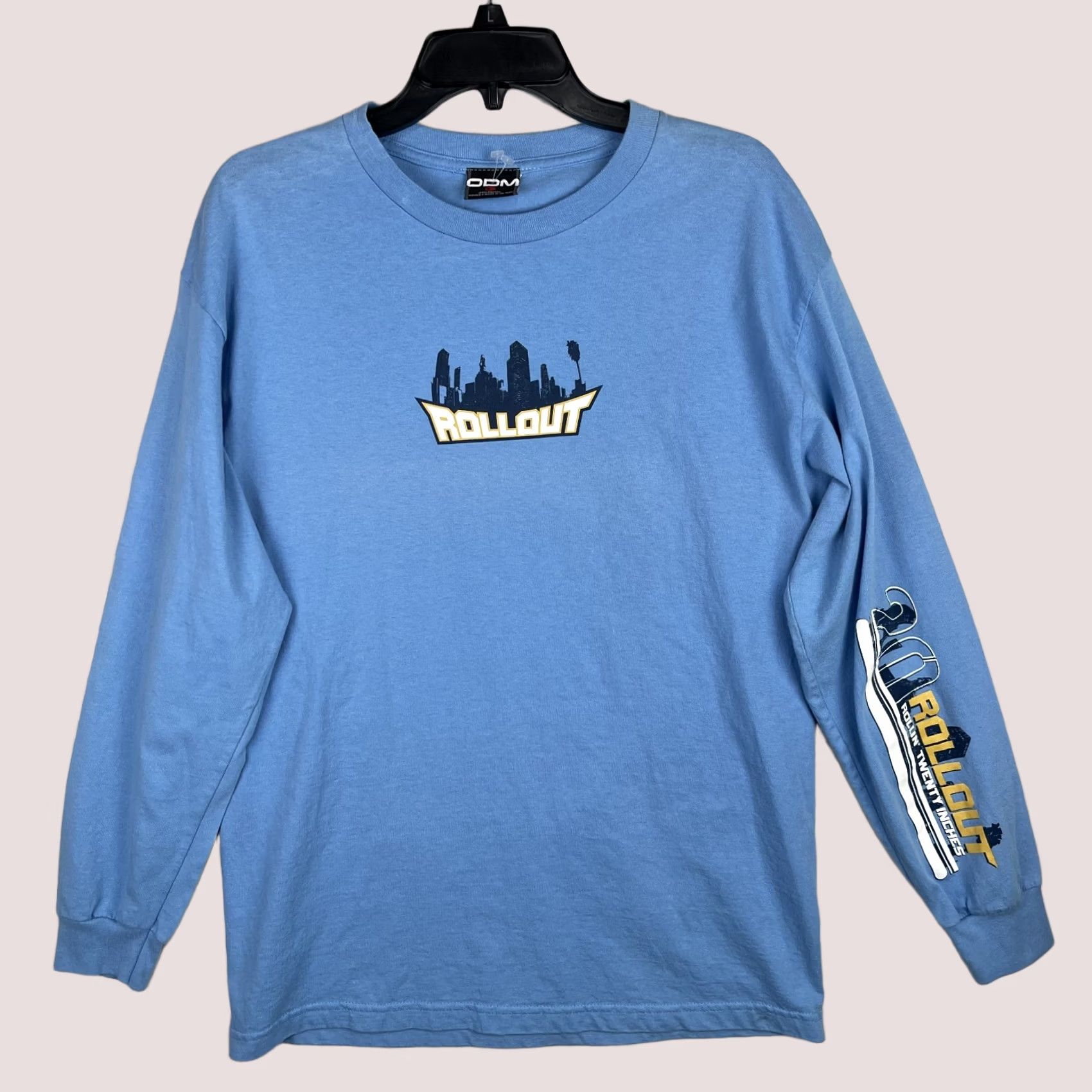 Vintage VINTAGE ODM Rollout Shirt Mens Large Blue Cadillac 20 Inch Rims Lifestyle Y2K Shirt Mens Large Blue Cadillac 20 Inch Rims Lifestyle Y2K Size US L / EU 52-54 / 3 - 1 Thumbnail