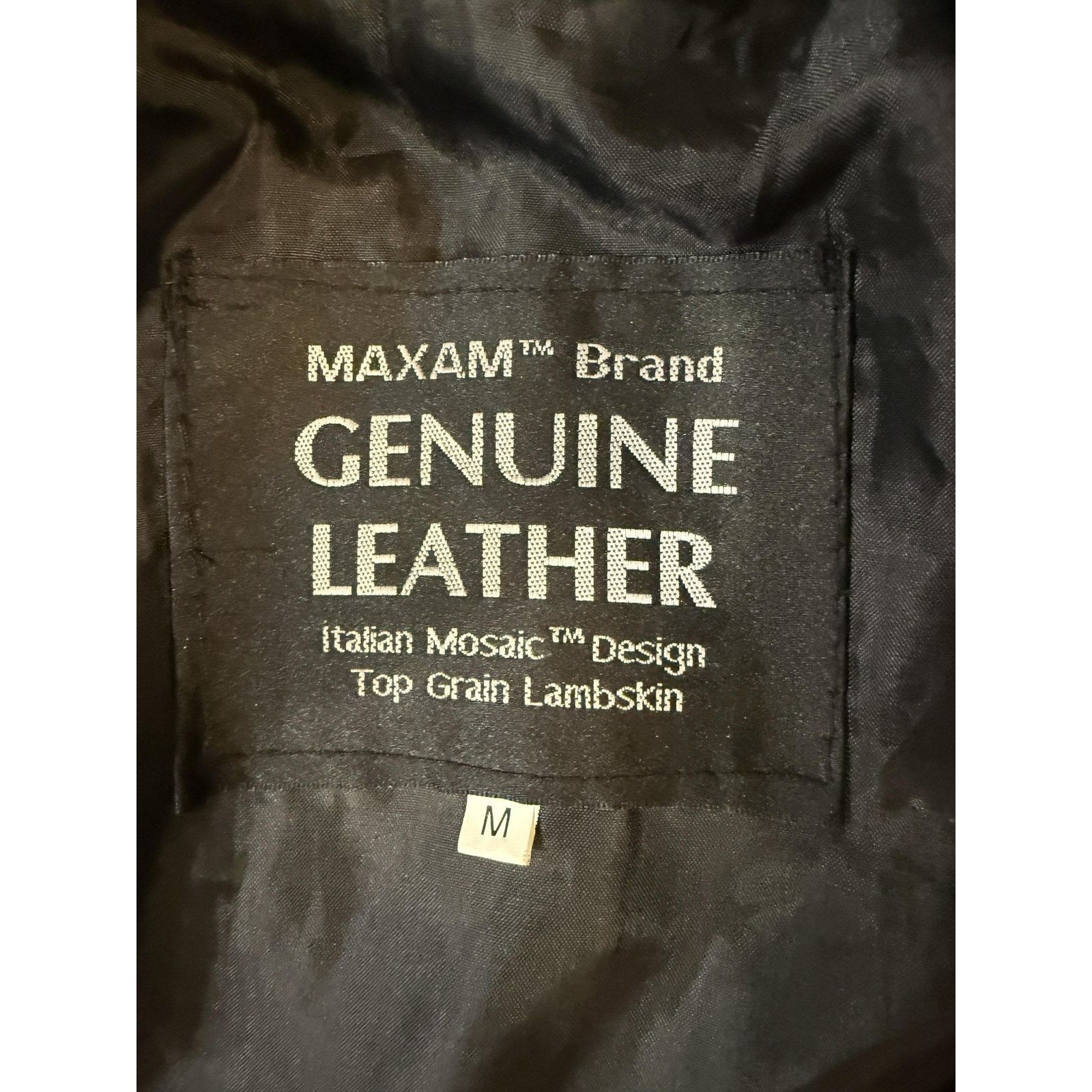 & Other Stories Maxam Leather Jacket Mens MED Italian Mosaic Lambskin Y2K Size US M / EU 48-50 / 2 - 6 Thumbnail