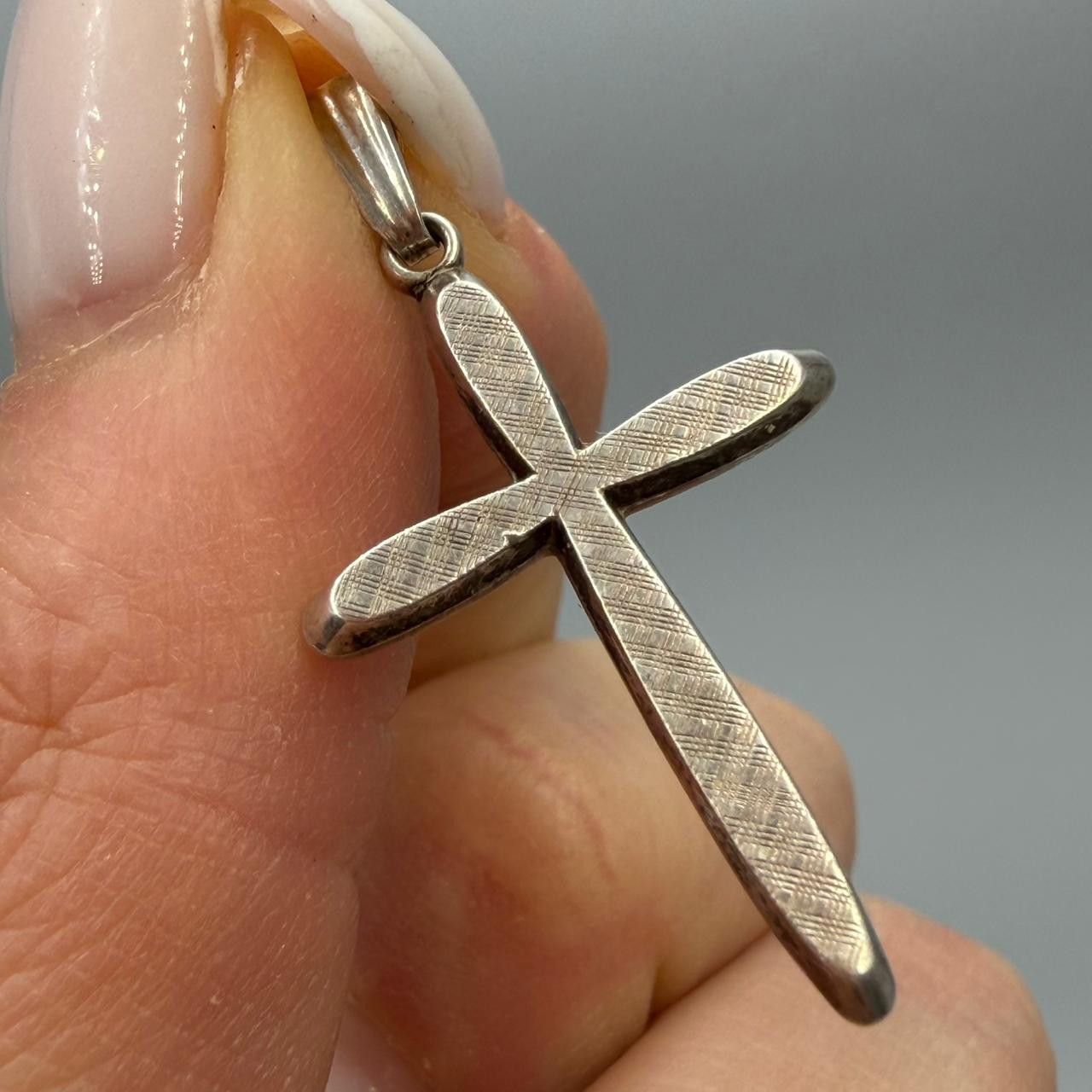 Sterling Silver Vintage German Sterling Silver 925 Cross Pendant Size ONE SIZE - 1 Thumbnail