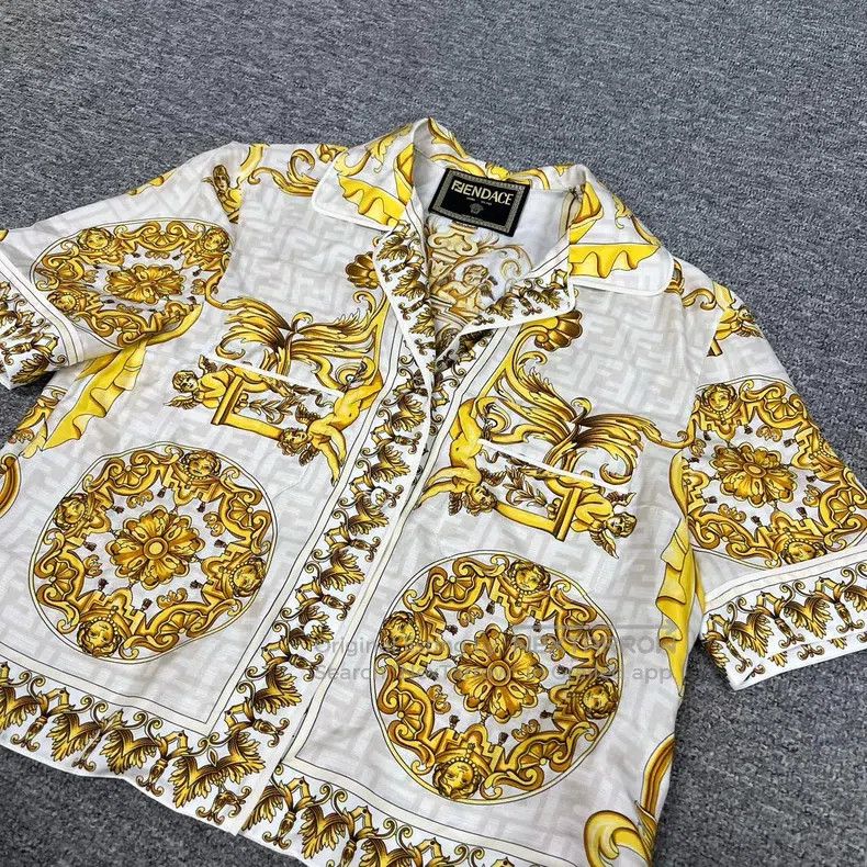 Versace Versace Co-branded mulberry silk short-sleeved shirt Size US L / EU 52-54 / 3 - 3 Thumbnail