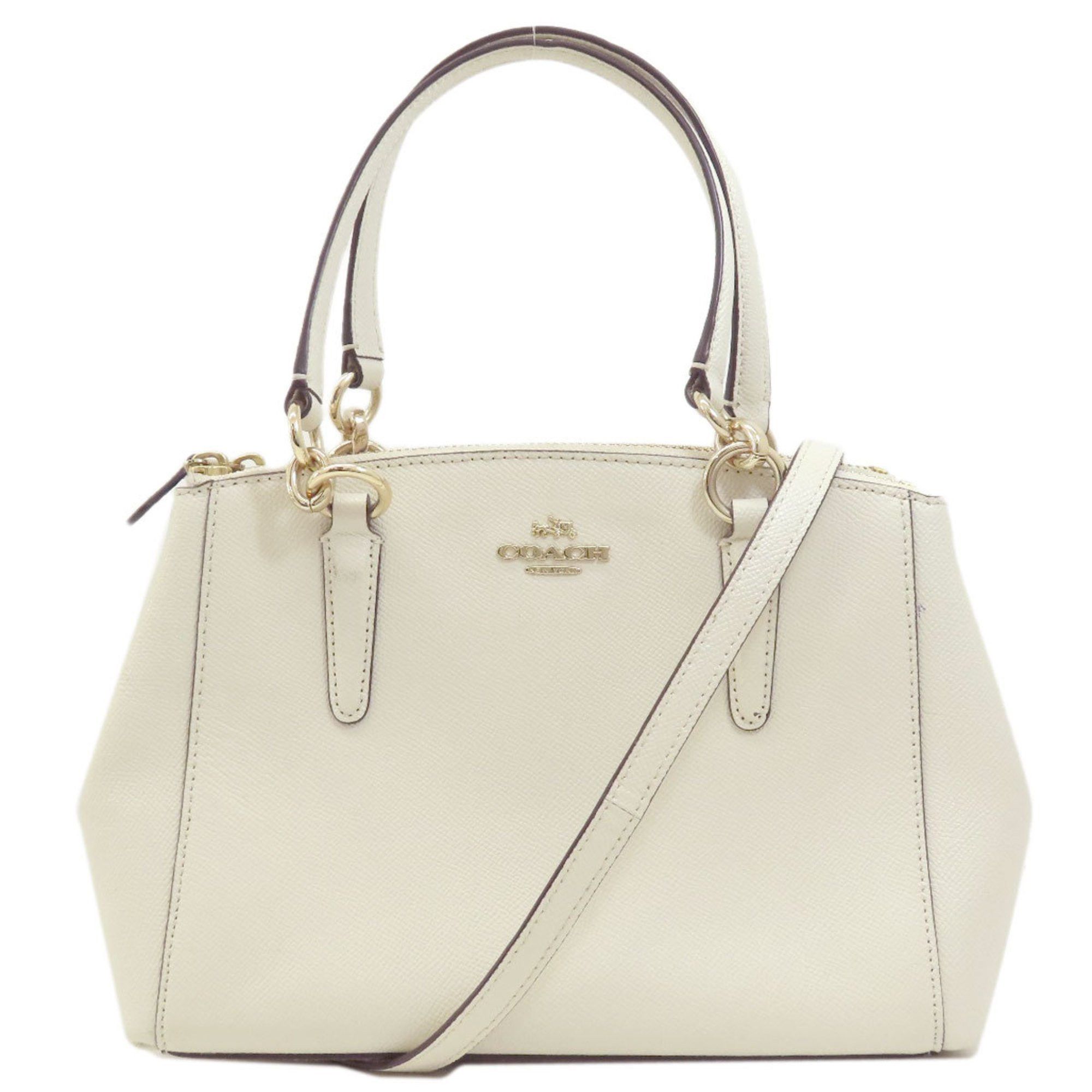 image of Coach F57523 Handbag Leather Women's Coach in White