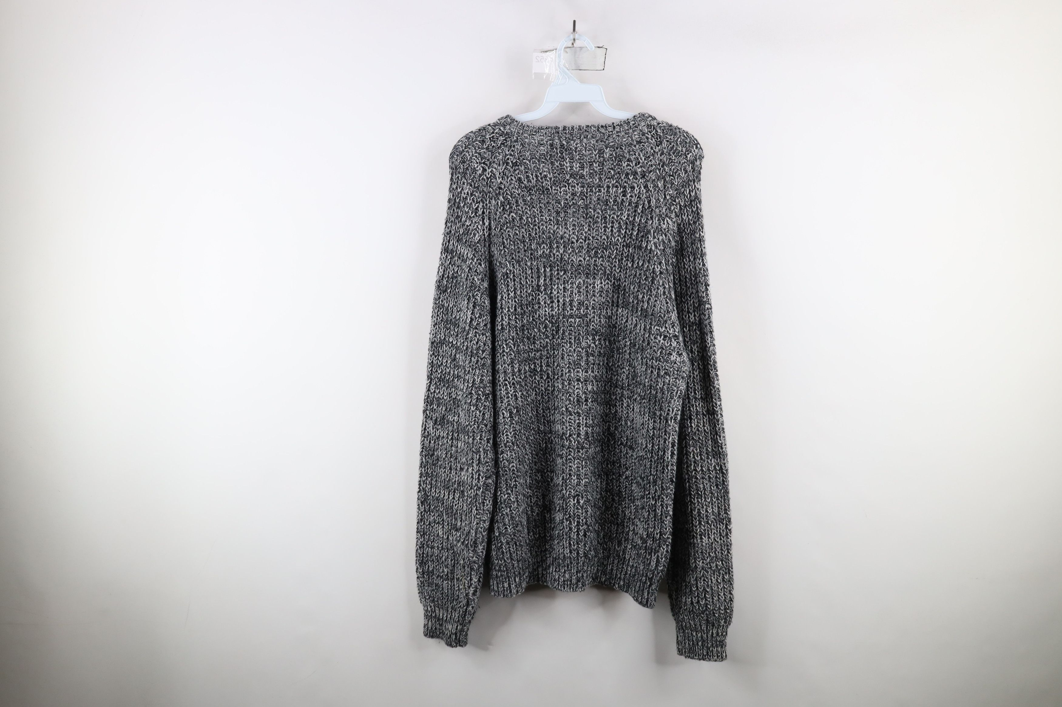 Vintage Vintage 90s Streetwear Ribbed Knit Crewneck Sweater Gray Size US L / EU 52-54 / 3 - 7 Thumbnail