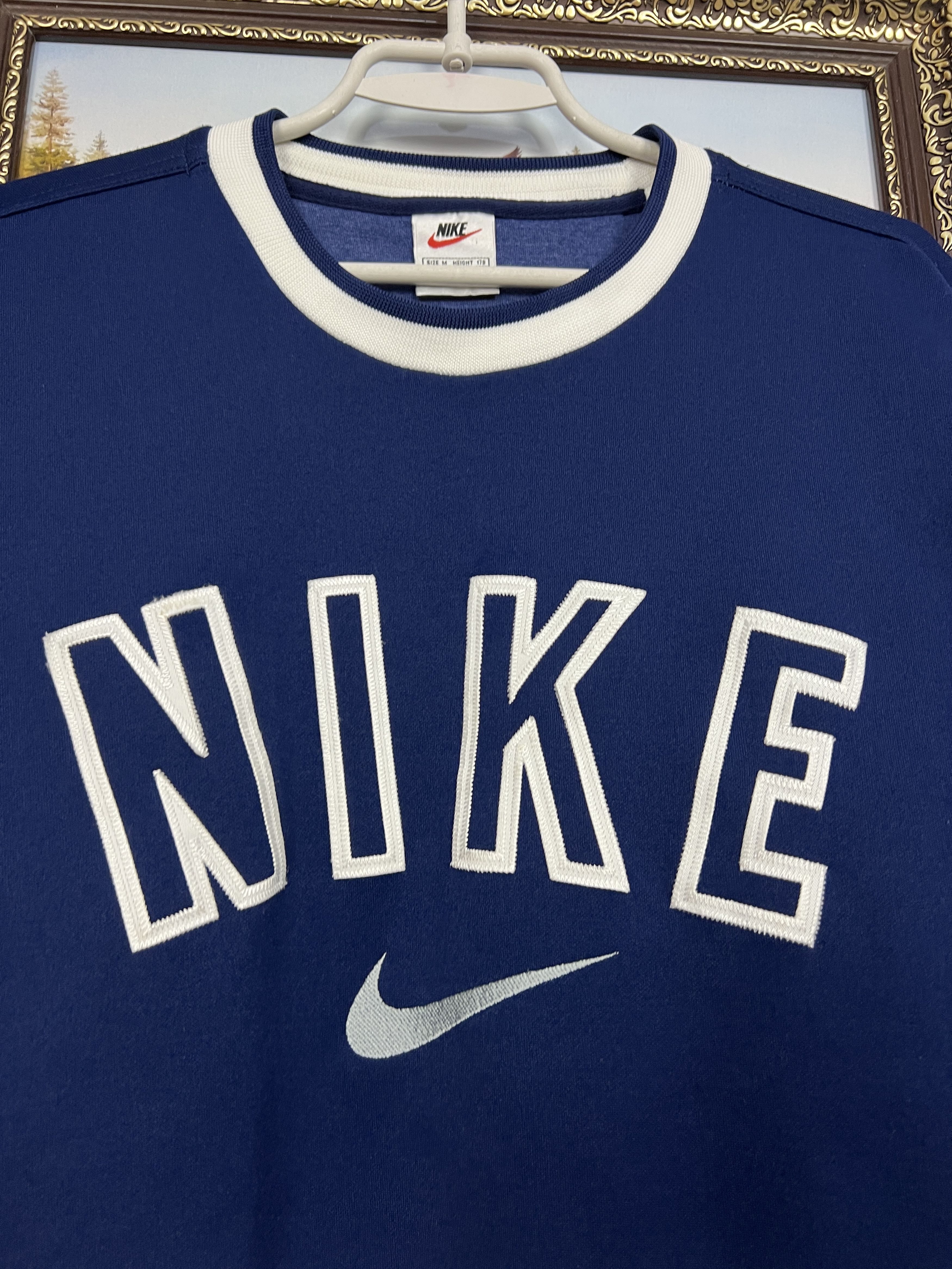 Nike Vintage 90's Nike Big Logo Swoosh Sweatshirt Crewneck Rare Size US M / EU 48-50 / 2 - 3 Thumbnail