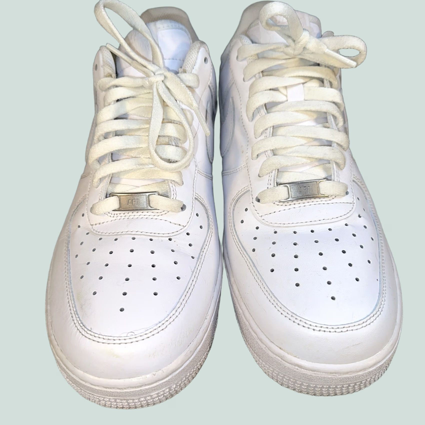 Nike Nike Air Force 1 Low Top Sneakers Mens 11.5 Triple White CW2288-111 Leather Rubber Breathable Cushioned Comfort Casual Activewear 2022 2020 Vintage No Size US L / EU 52-54 / 3 - 1 Thumbnail