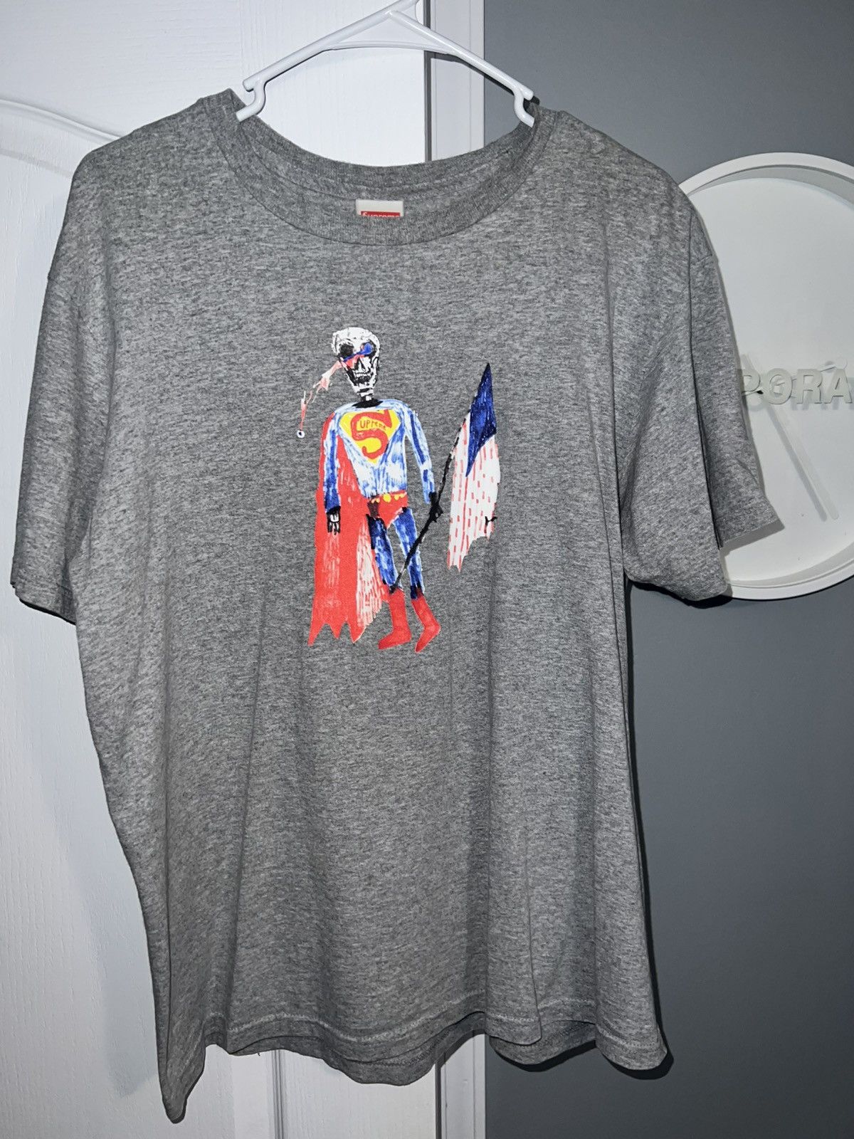 Supreme Supreme Skeleton Tee - Heather Grey Size US M / EU 48-50 / 2 - 1 Thumbnail