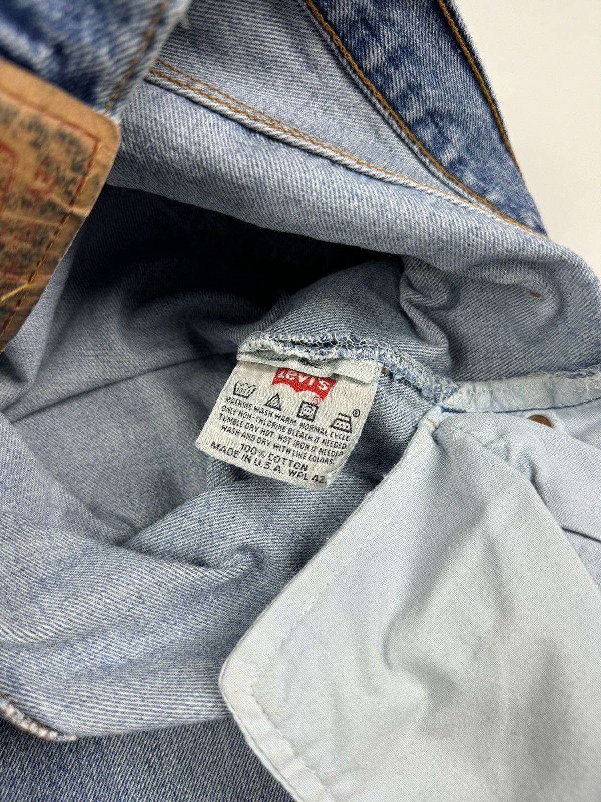 Levi's 90’s Distressed Levi’s 501 Washed Blue Jeans Pants Made USA Size US 32 / EU 48 - 11 Thumbnail