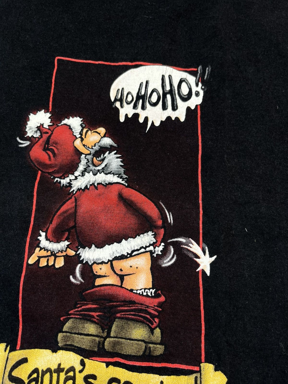 Fruit Of The Loom Vintage 90s Humor T Shirt Drunk Santa MCS Berlin Size US XL / EU 56 / 4 - 4 Thumbnail