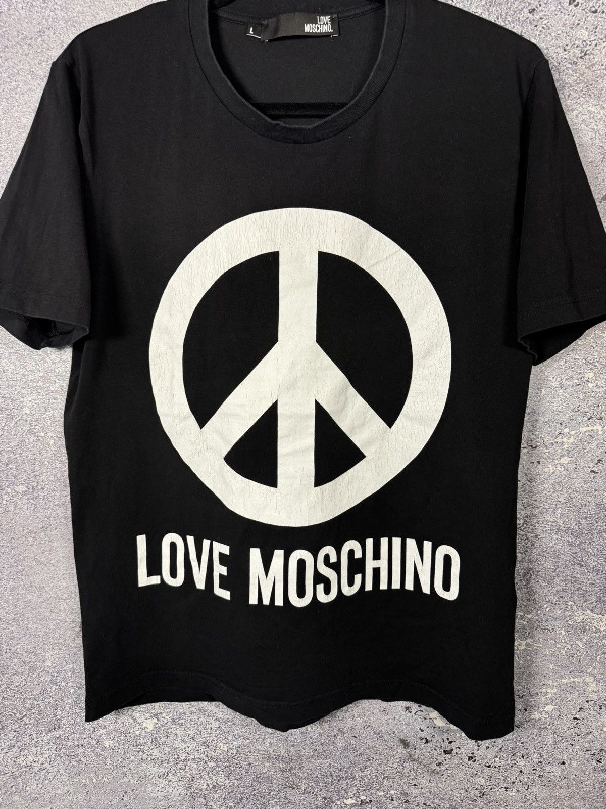 Moschino × Vintage Vintage Love Moschino T-Shirt Men’s Luxury Big Logo Black Size US L / EU 52-54 / 3 - 4 Thumbnail