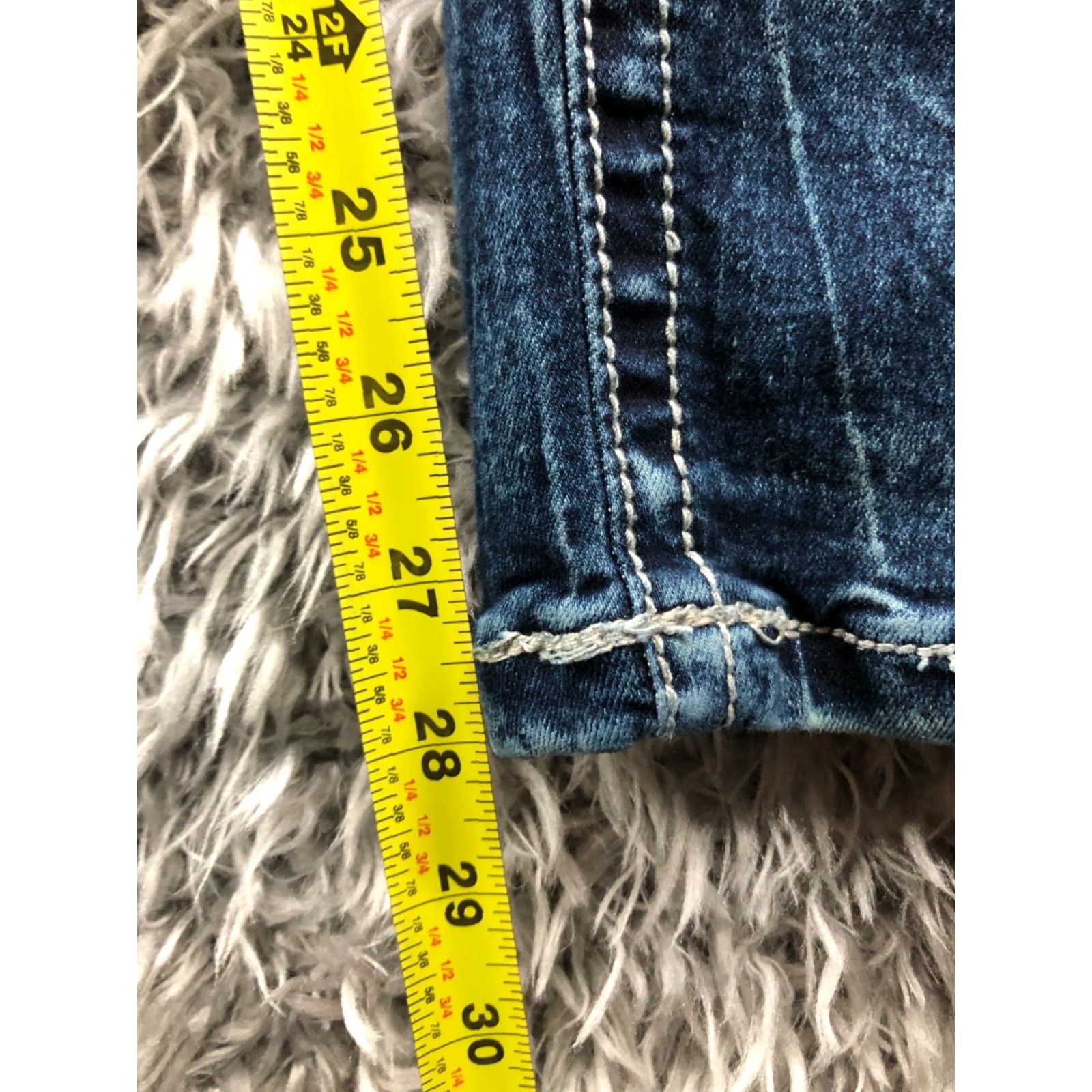 Almost Famous Almost Famous Jeans Skinny 22 Womens Plus Size Mid Rise Dark Wash Blue Vintage No Size 40" / US 18 - 3 Thumbnail